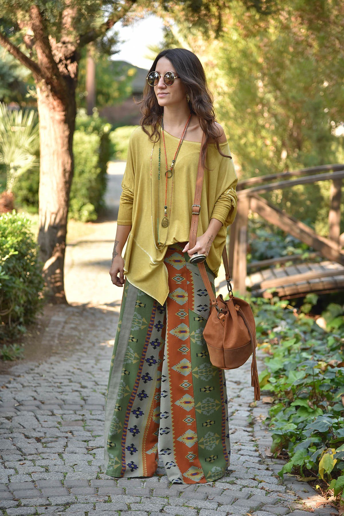 Haki Melodi Pantolon - Şaman Butik Haki Melodi Pantolon