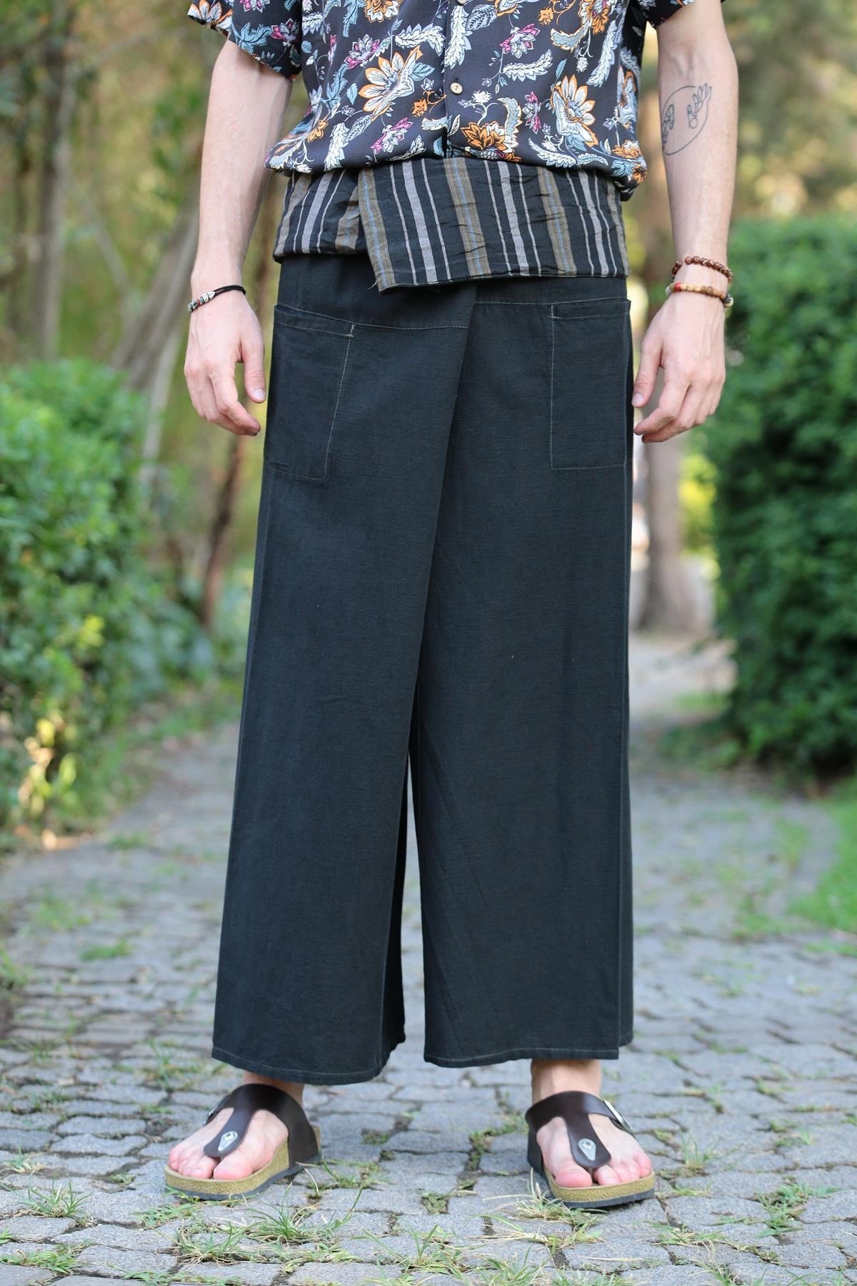 Siyah Balıkçı Pantolon - Şaman Butik Siyah Balıkçı Pantolon