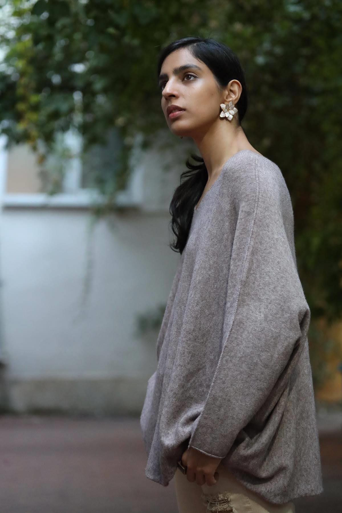 Mink Soft Texture Oversize Blouse