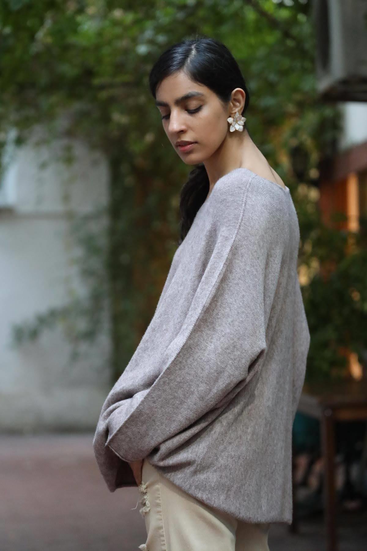 Mink Soft Texture Oversize Blouse