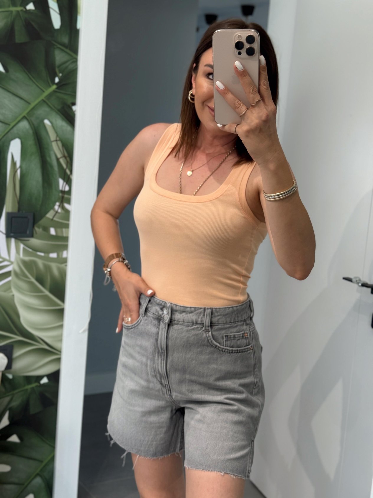 Geniş U Yaka Fitilli Atlet ORANGE