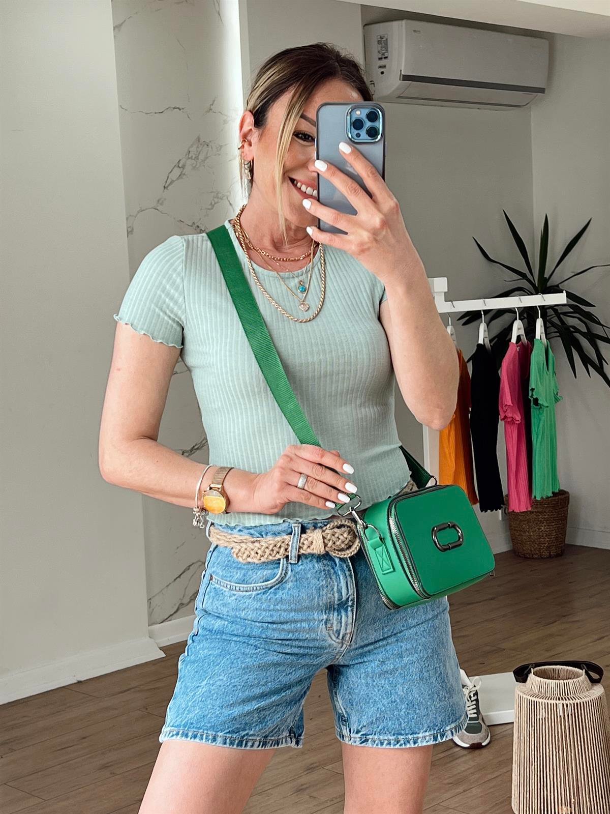 Original Brand Ribbed Bodysuit Mint