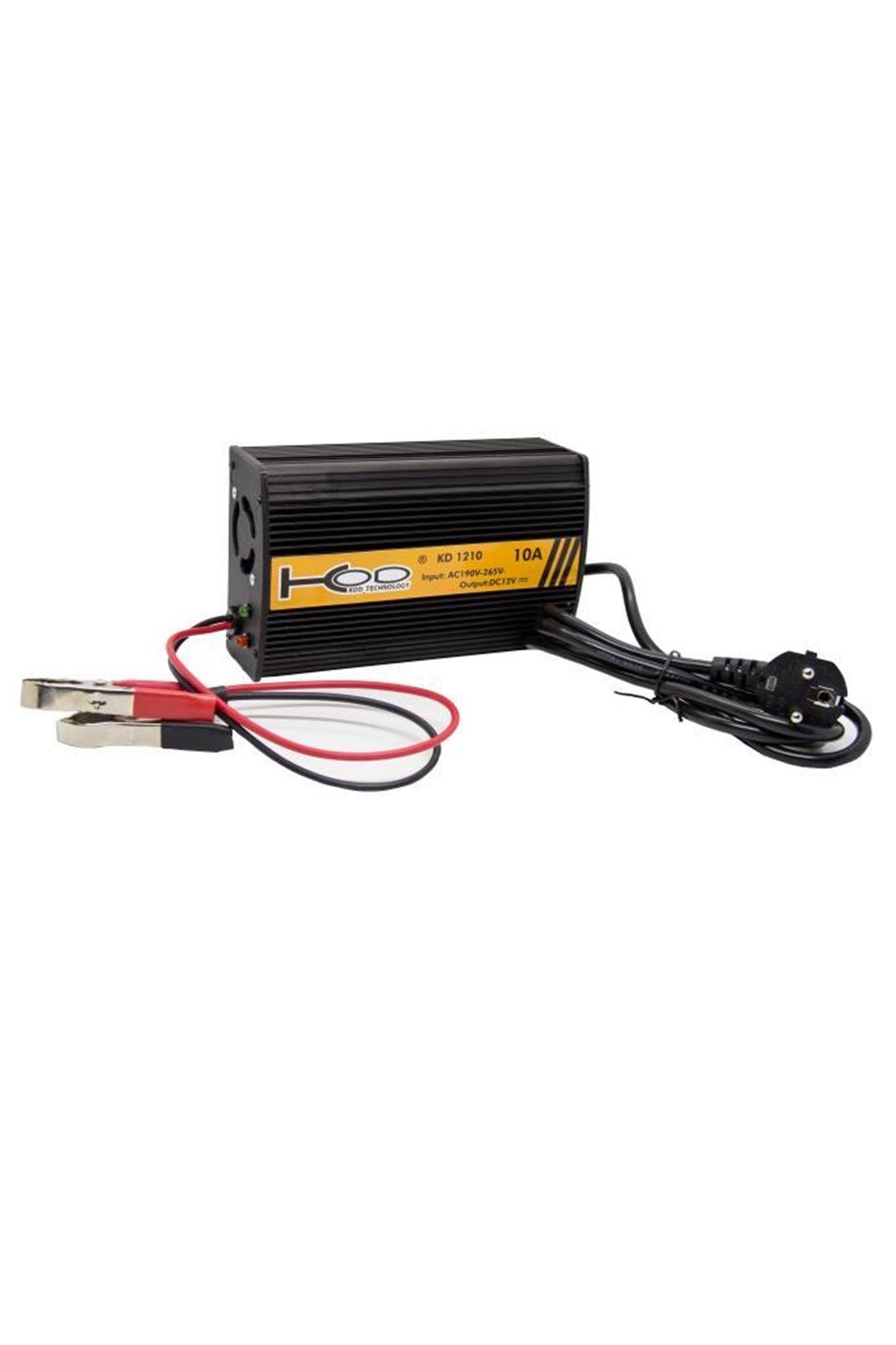 KOD 12V 10A Akü Şarj Adaptörü 12 Volt 10 Amper Hızlı Şarj
