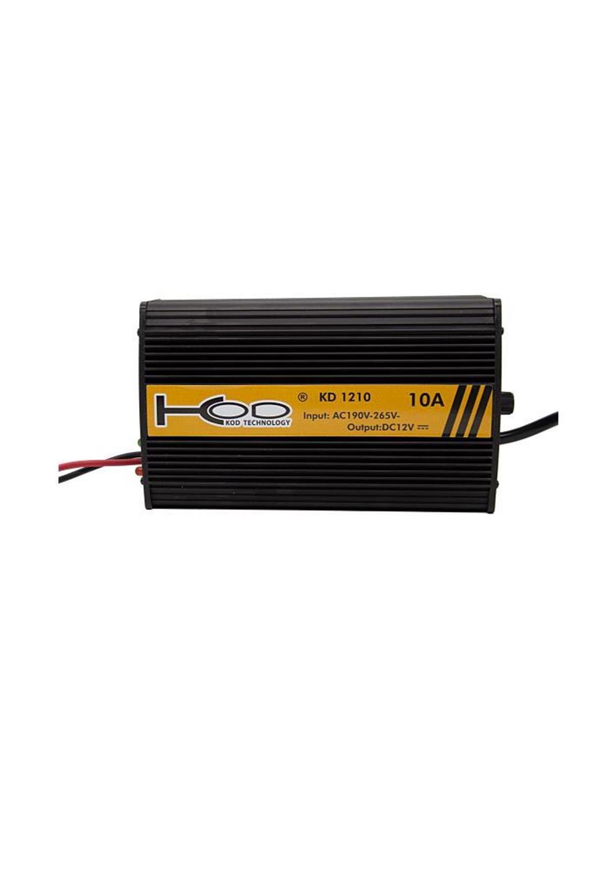 KOD 12V 10A Akü Şarj Adaptörü 12 Volt 10 Amper Hızlı Şarj