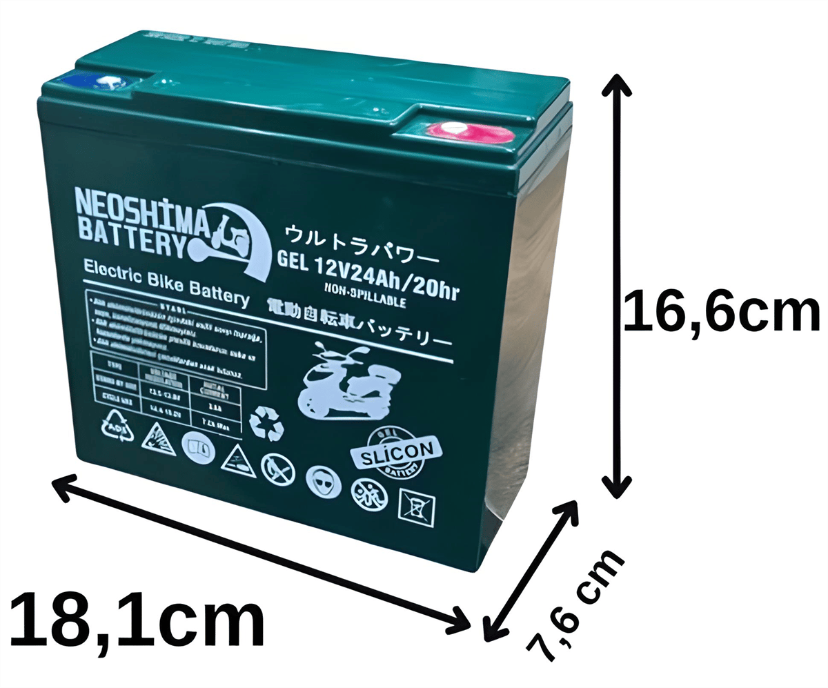 NEOSHİMA 12V 24 AH JEL ELEKTRİKLİ BİSİKLET AKÜSÜ 5'li SET 2023 ÜRETİM