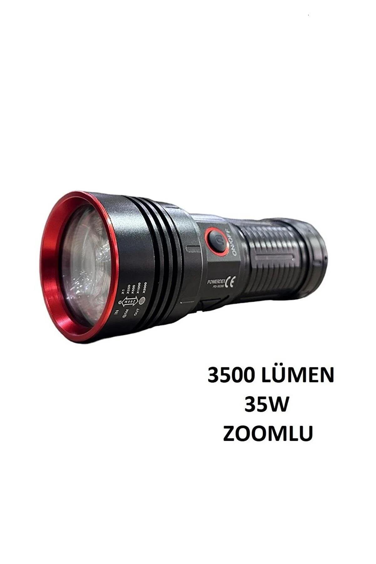 Pd-10200 Profesyonel Avcı El Feneri 35w 3200 Lümen
