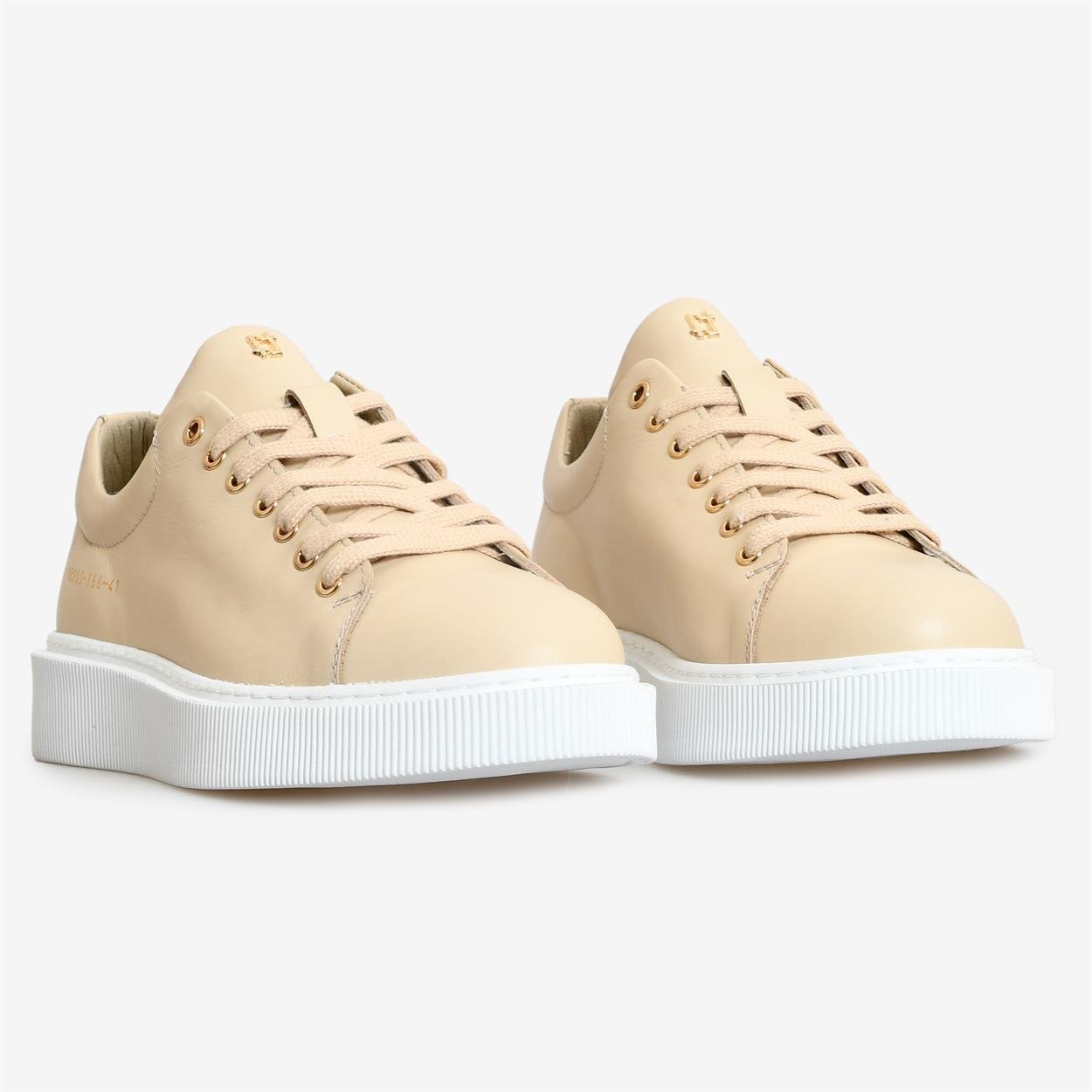 Bej Deri Erkek Sneaker