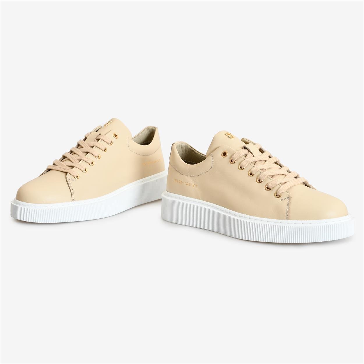 Bej Deri Erkek Sneaker