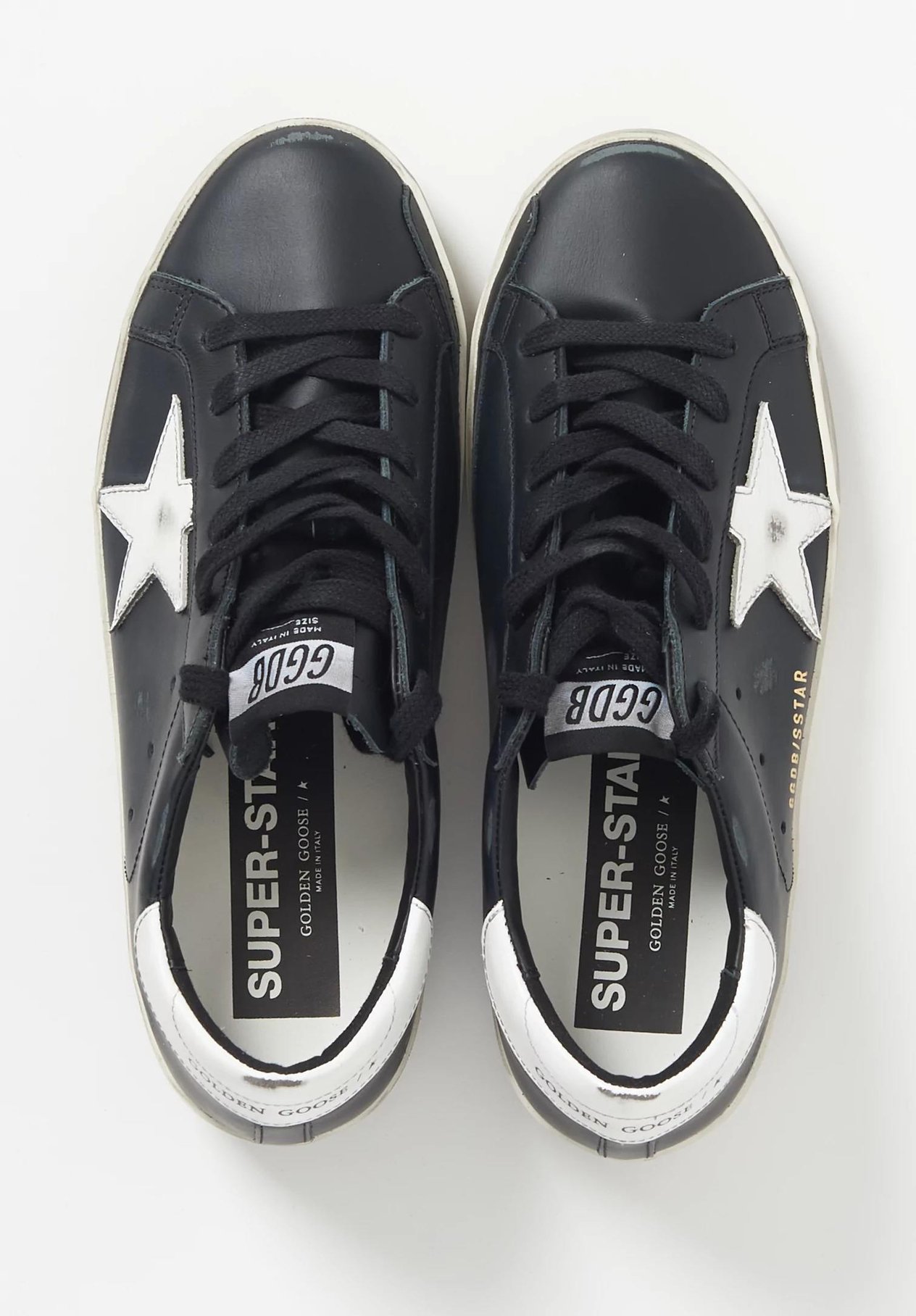 Golden Goose Siyah Deri Erkek Sneakers