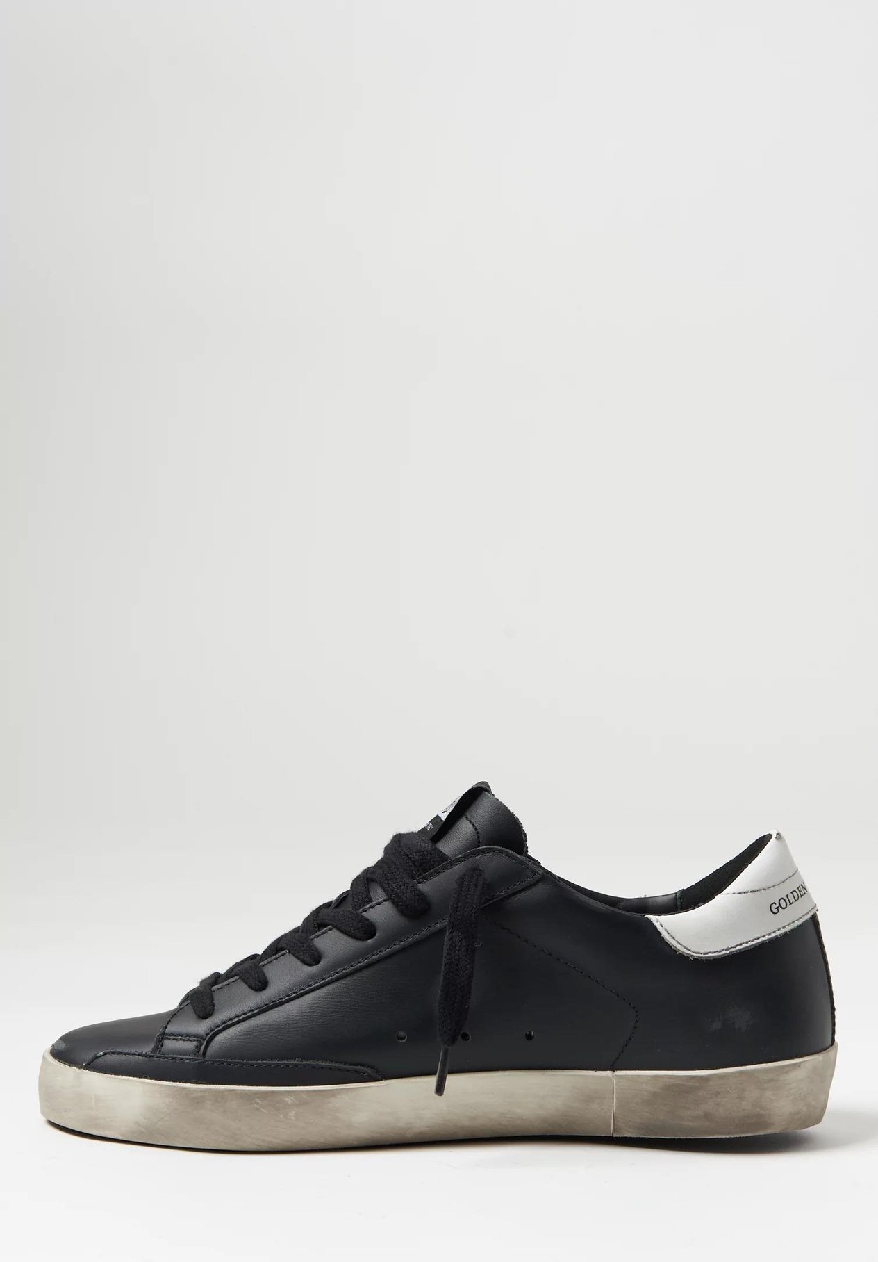 Golden Goose Siyah Deri Erkek Sneakers