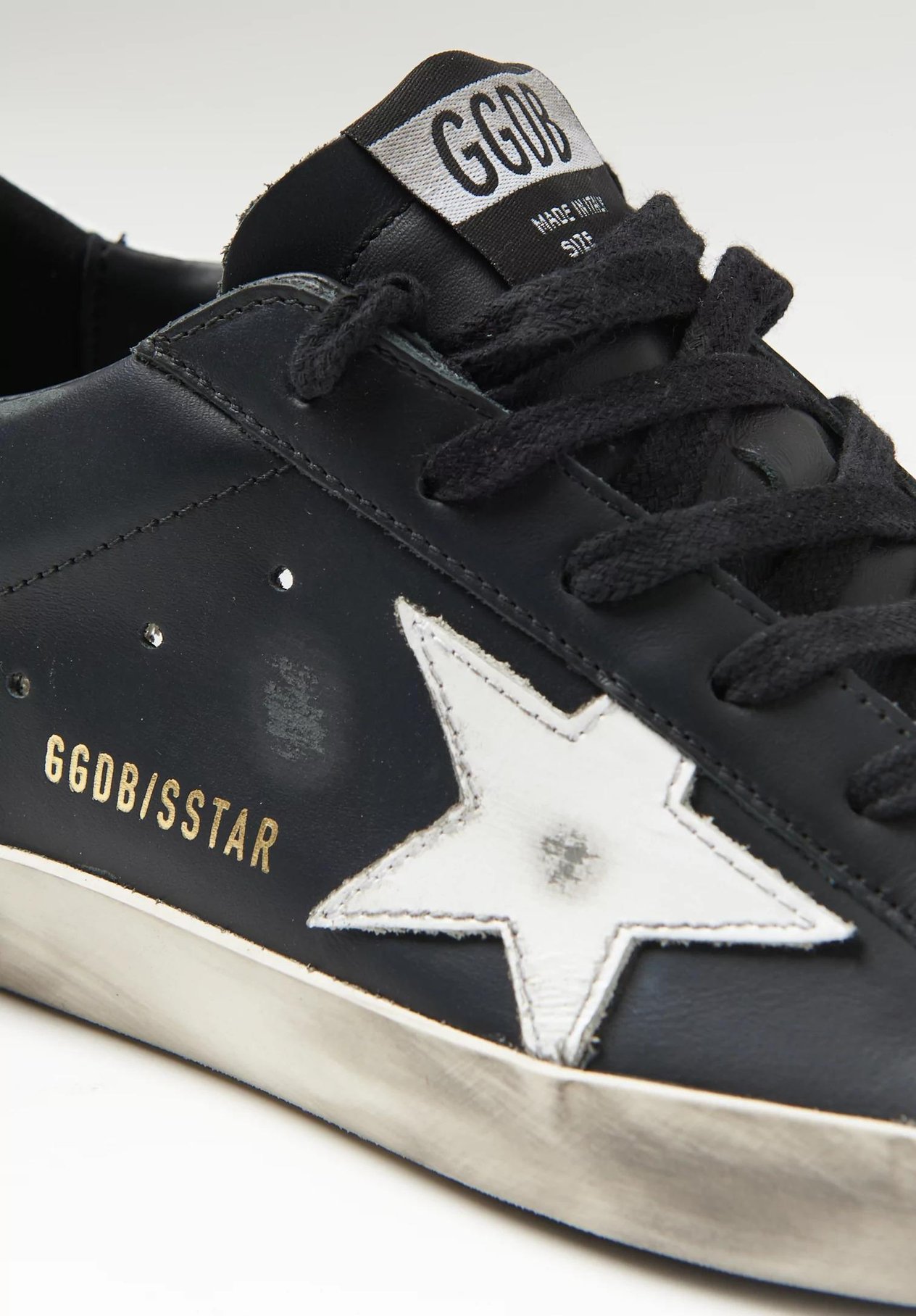 Golden Goose Siyah Deri Erkek Sneakers