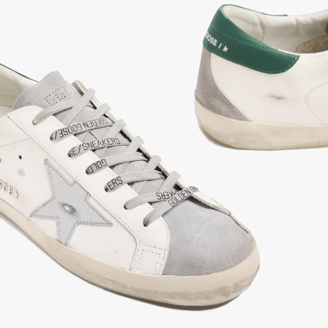 Golden Goose Super-Star Beyaz Kahve Deri Erkek Sneakers