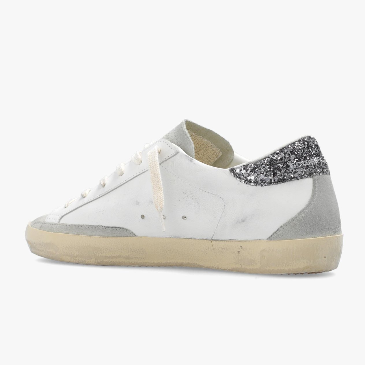 Golden Goose Super-Star Gri Beyaz Deri Kadın Sneakers