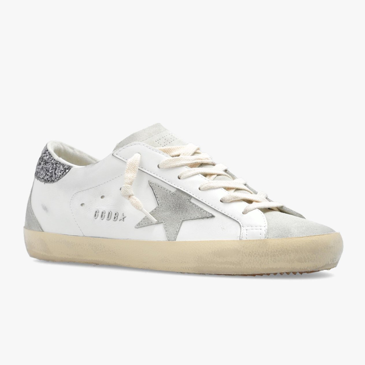 Golden Goose Super-Star Gri Beyaz Deri Kadın Sneakers