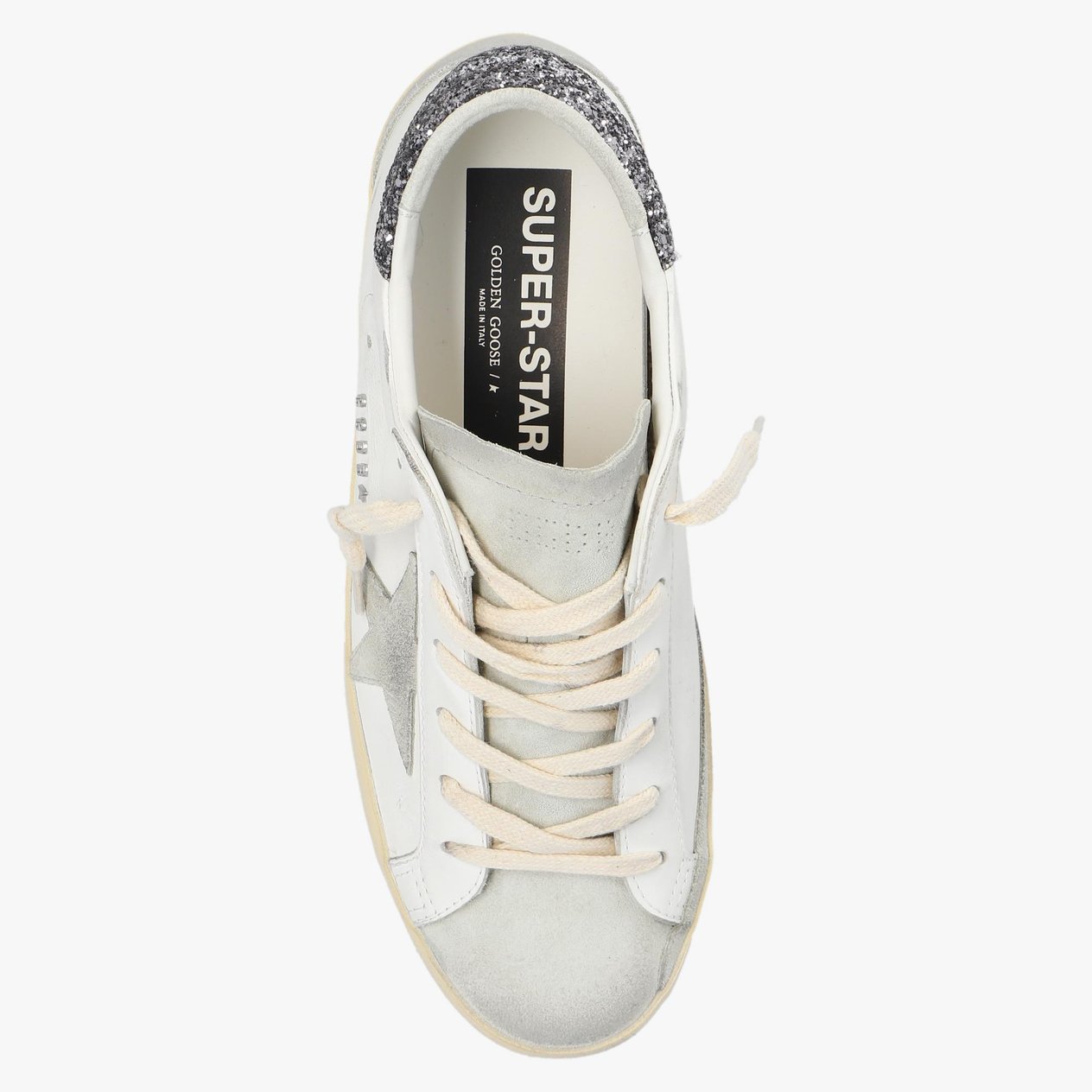 Golden Goose Super-Star Gri Beyaz Deri Kadın Sneakers