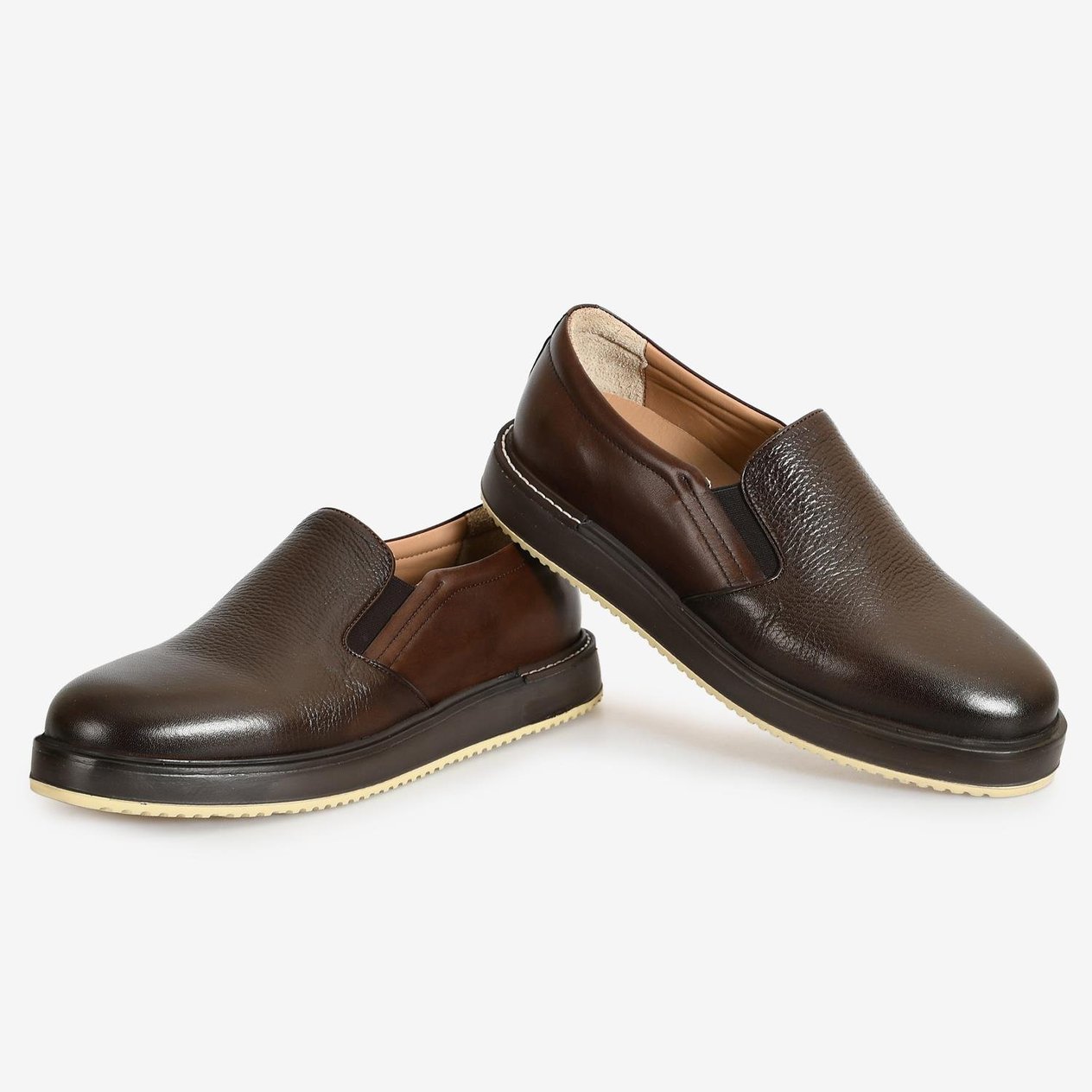 Kahve Deri Erkek Sneakers