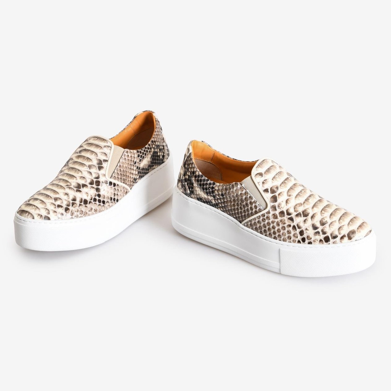 Naturel Piton Deri Kadın Sneaker