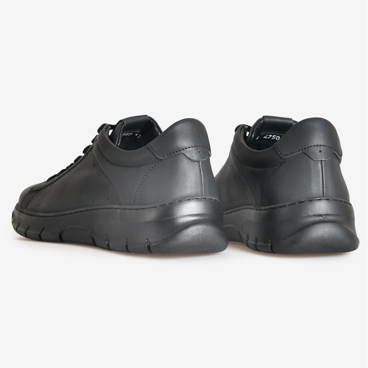 Siyah Deri Erkek Sneakers
