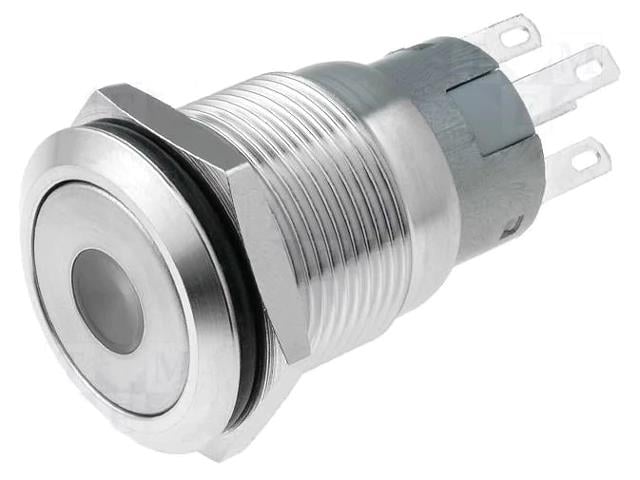 19mm Metal NOKTA LED'li Kalıcı Buton IP67 LAS1-AGQ-11ZD