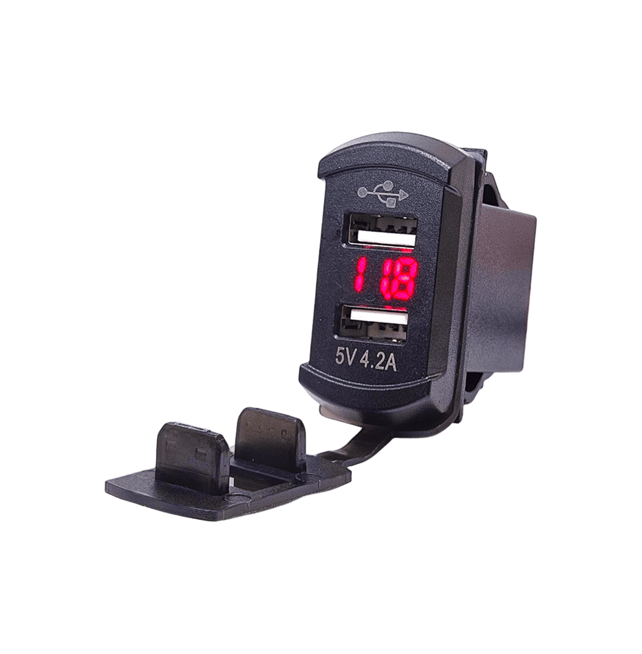 IC-266D-3 Marin Tip Voltmetreli İkili USB 12-24V - 5V/4,2A