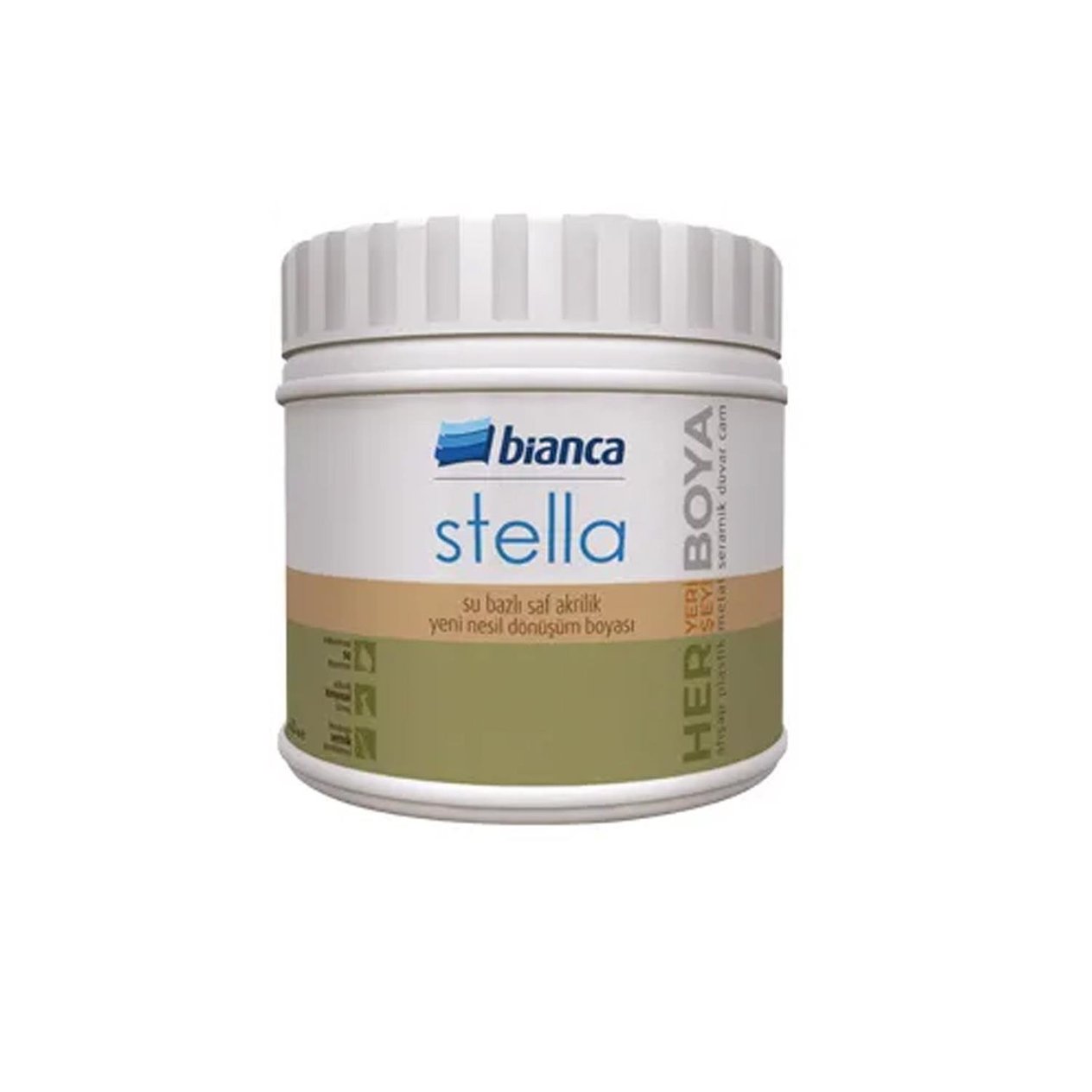 Bianca Stella Su Bazlı Saf Akrilik Boya Krater 0,5 Kg