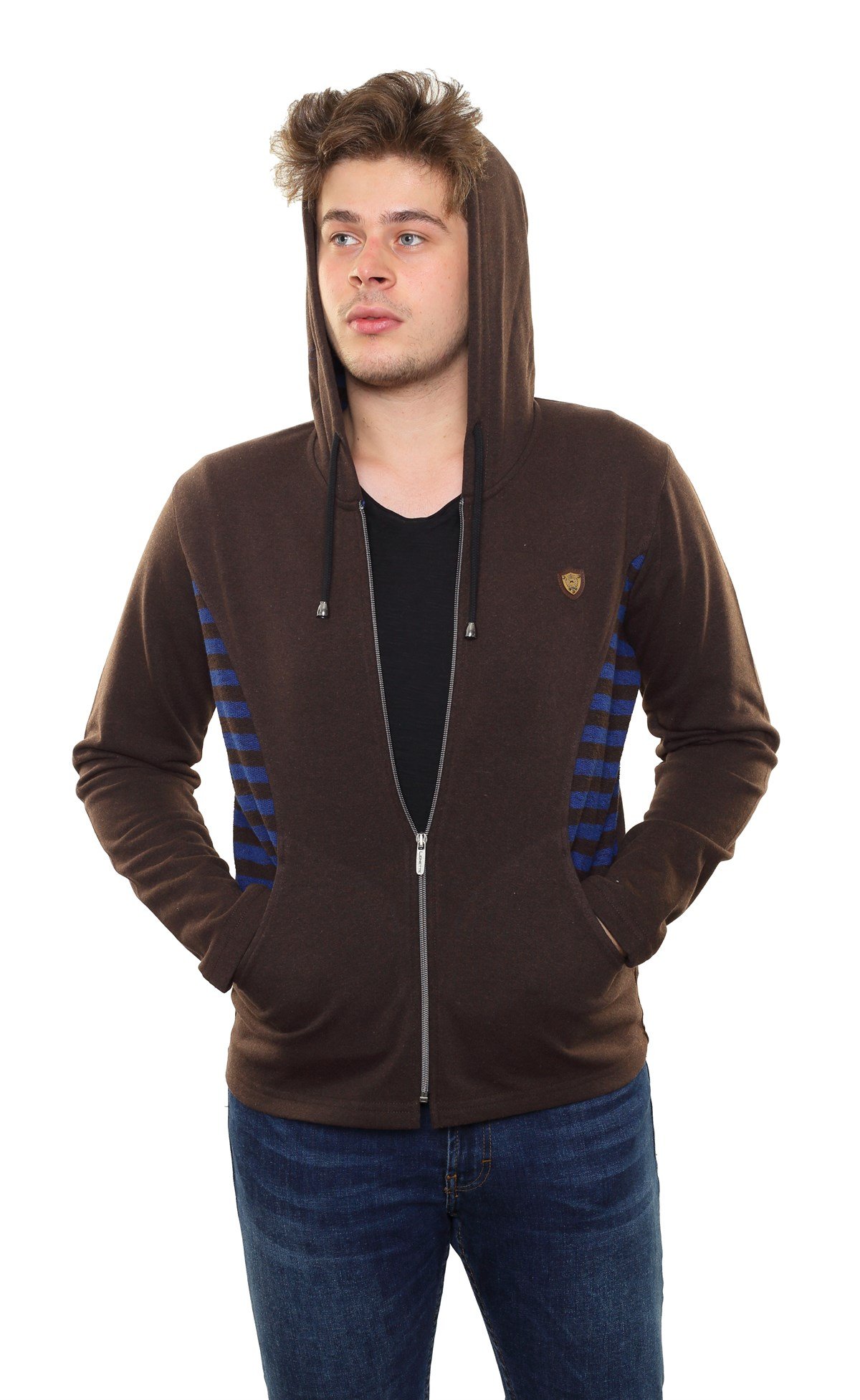 Kapşonlu Fermuarlı Sweatshirt 