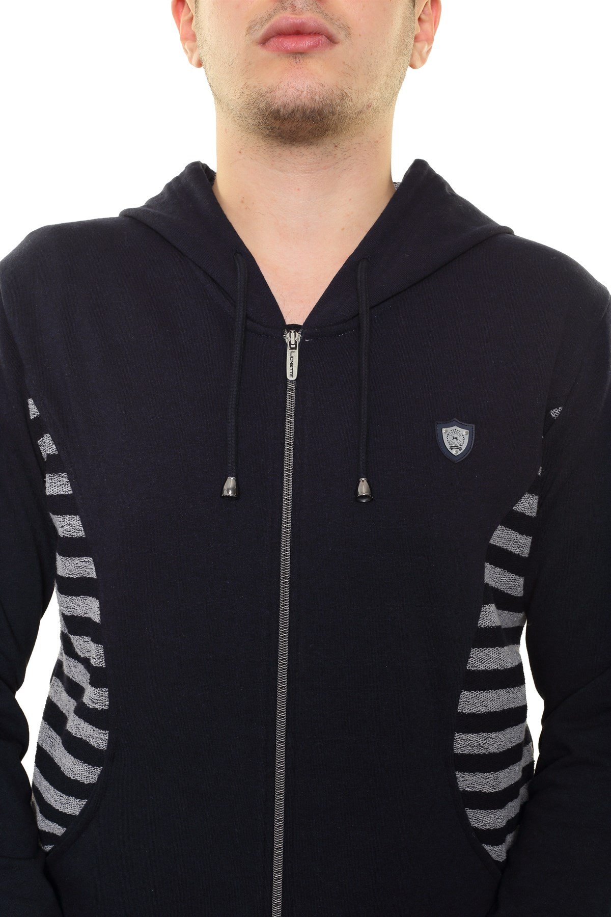 Kapşonlu Fermuarlı Sweatshirt 