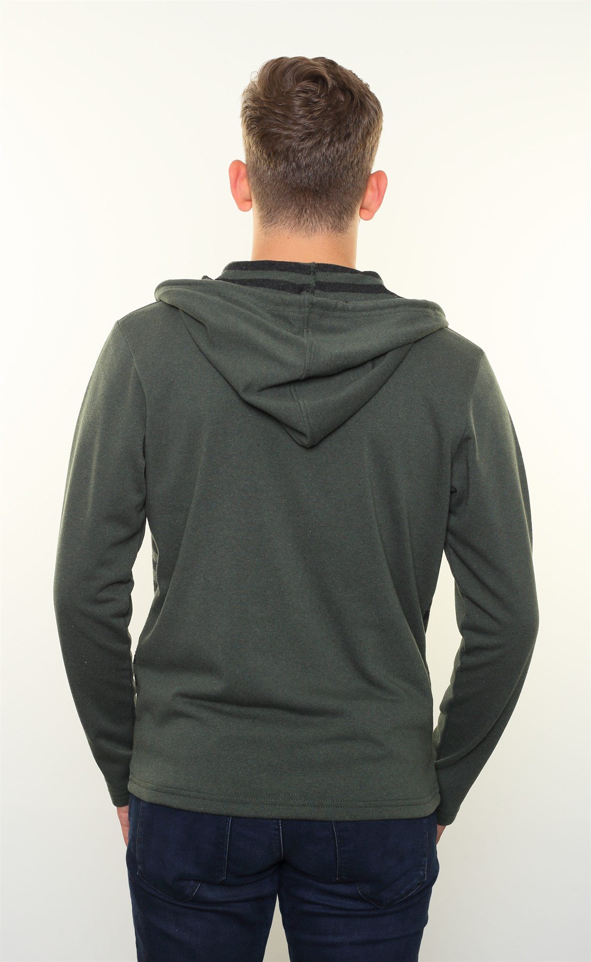 Kapşonlu Fermuarlı Sweatshirt 