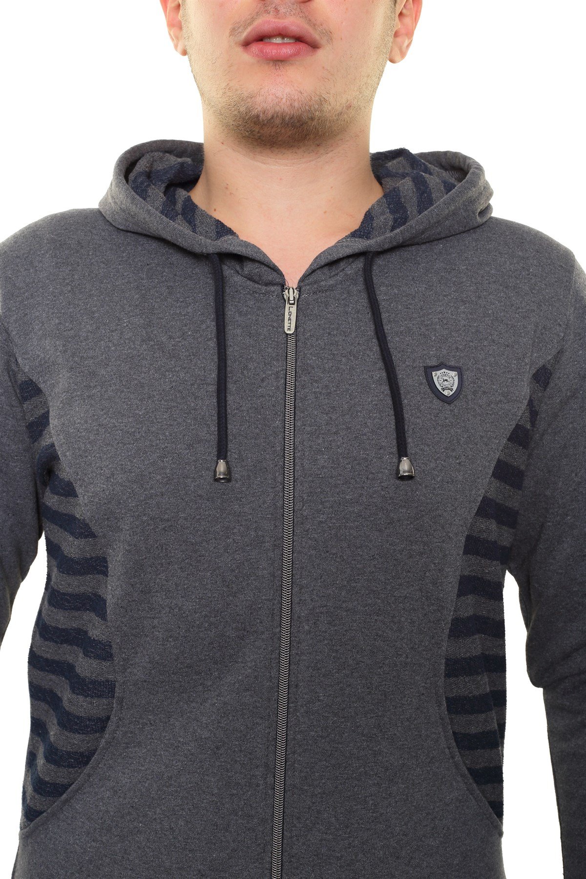 Kapşonlu Fermuarlı Sweatshirt 