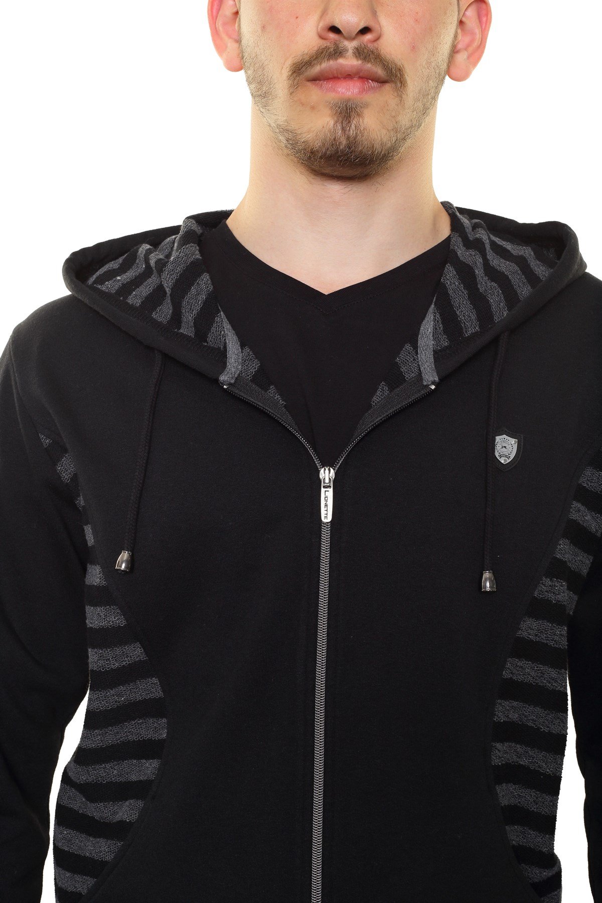 Kapşonlu Fermuarlı Sweatshirt 