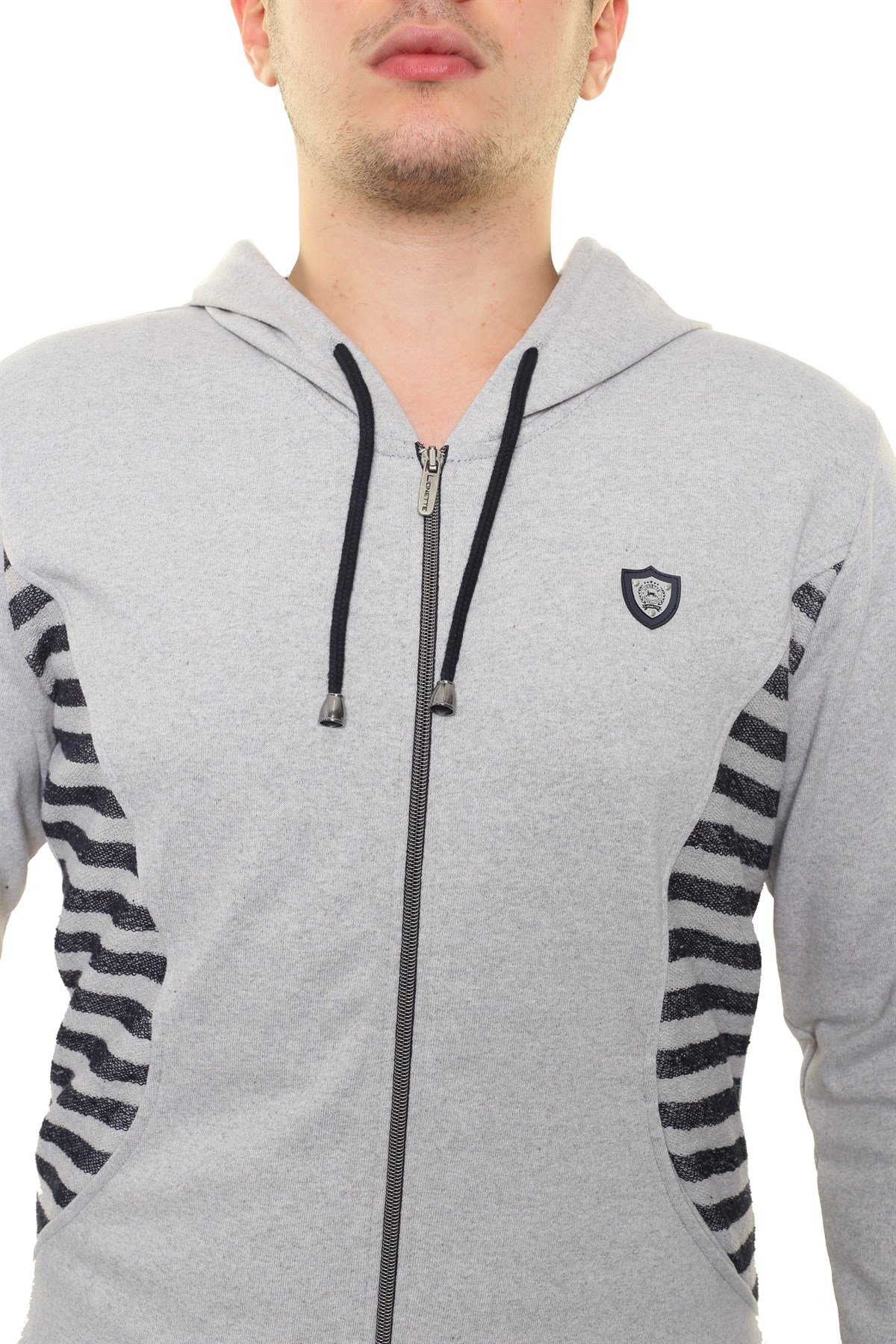 Kapşonlu Fermuarlı Sweatshirt 