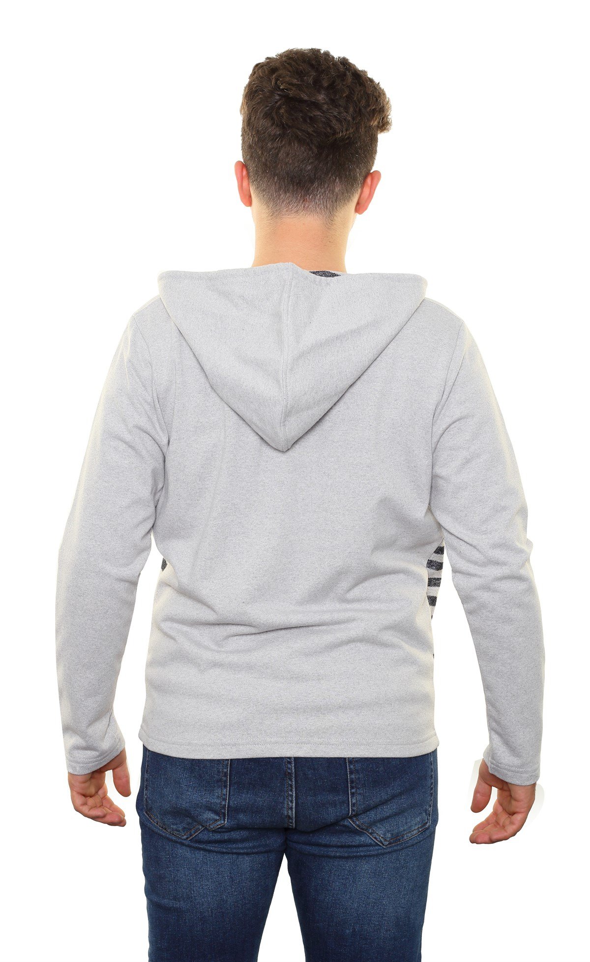 Kapşonlu Fermuarlı Sweatshirt 