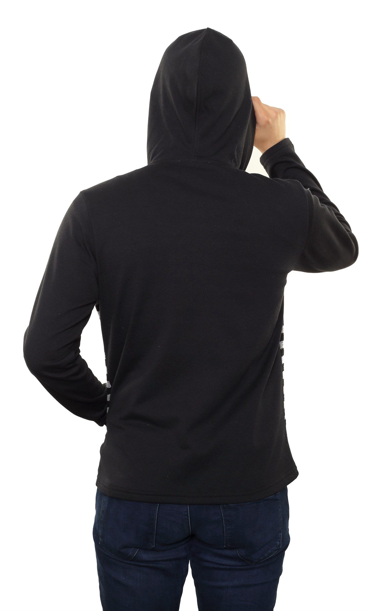 Kapşonlu Fermuarlı Sweatshirt 