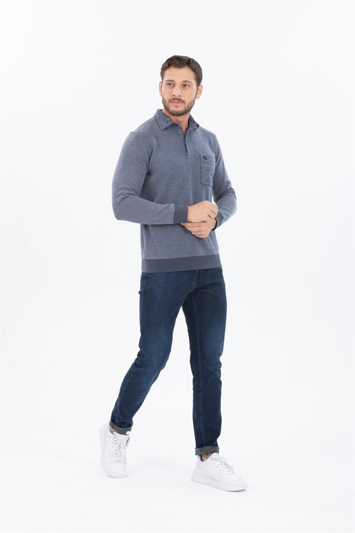 Polo Yaka Sweatshirt 