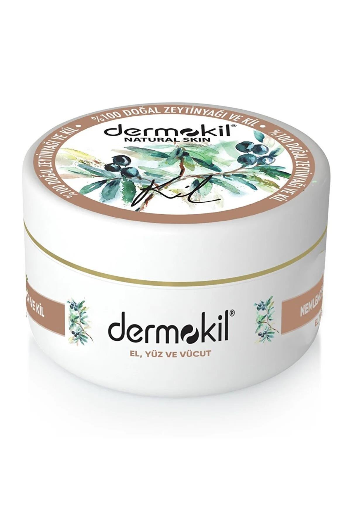 Dermokil Natural Olive Oil and Clay Hand Face and Body Care Cream 300 ml