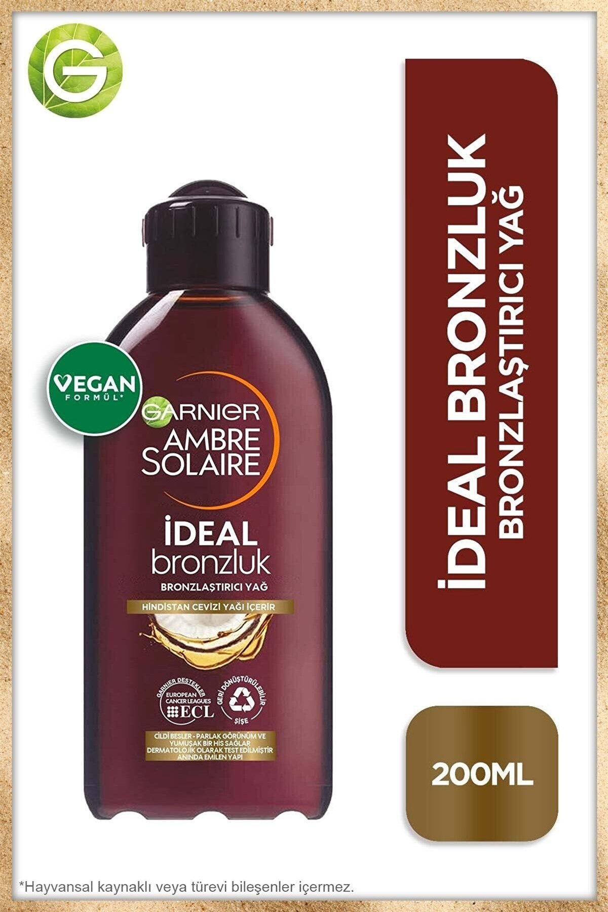 Garnier Ambre Solaire Yoğun Bronzlaştırıcı Güneş Yağı 200 ml