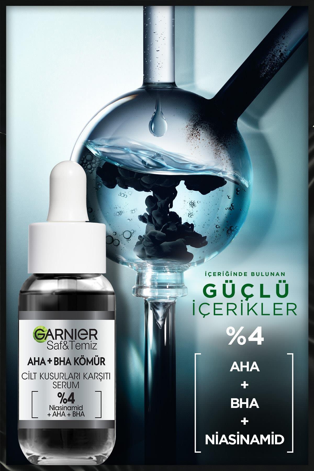 Garnier Siyah Serum AHA BHA Cilt Kusurları Karşıtı Peeling Etkili Serum 30 Ml