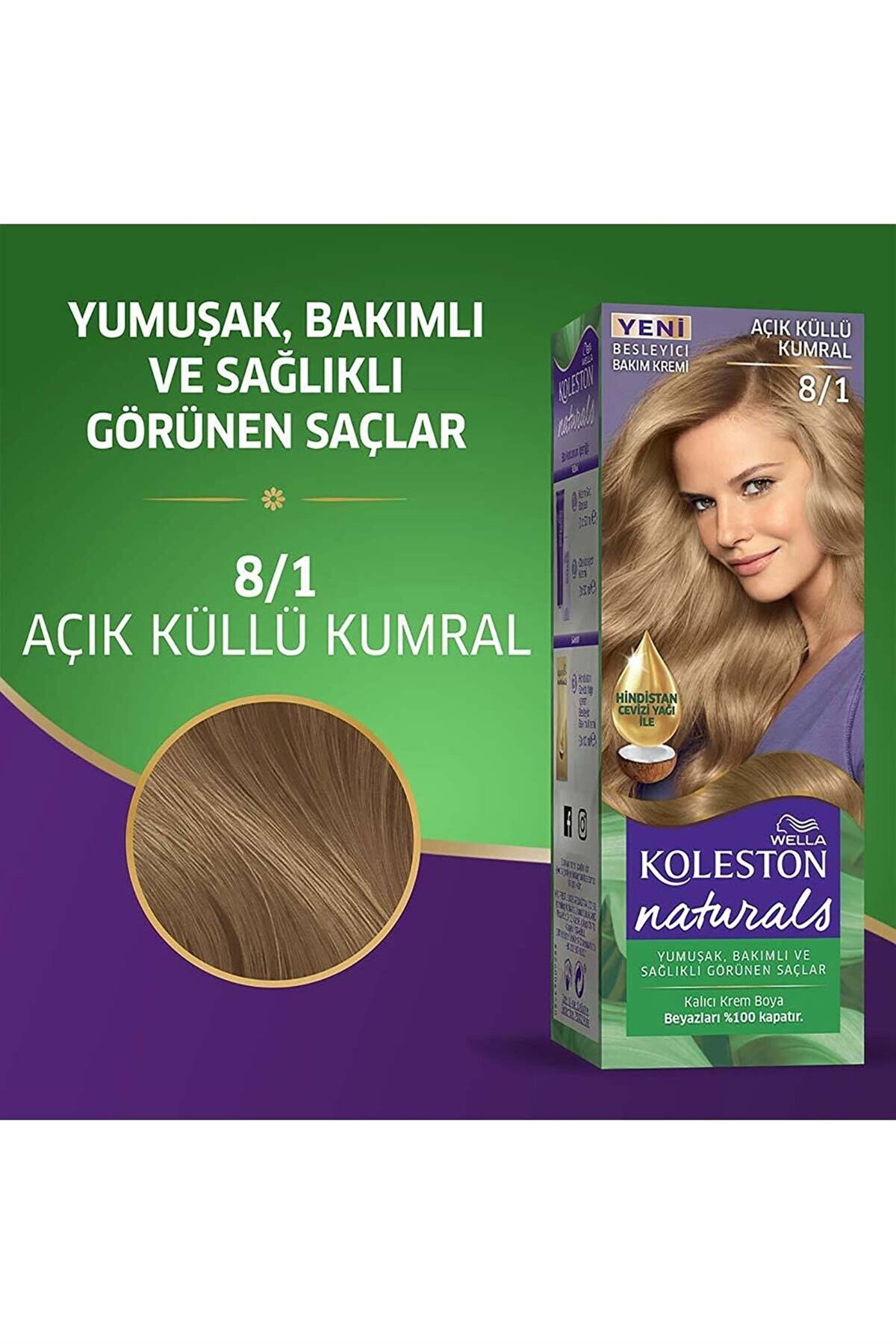 Koleston Naturals Acık Kullu Kumral 8/1