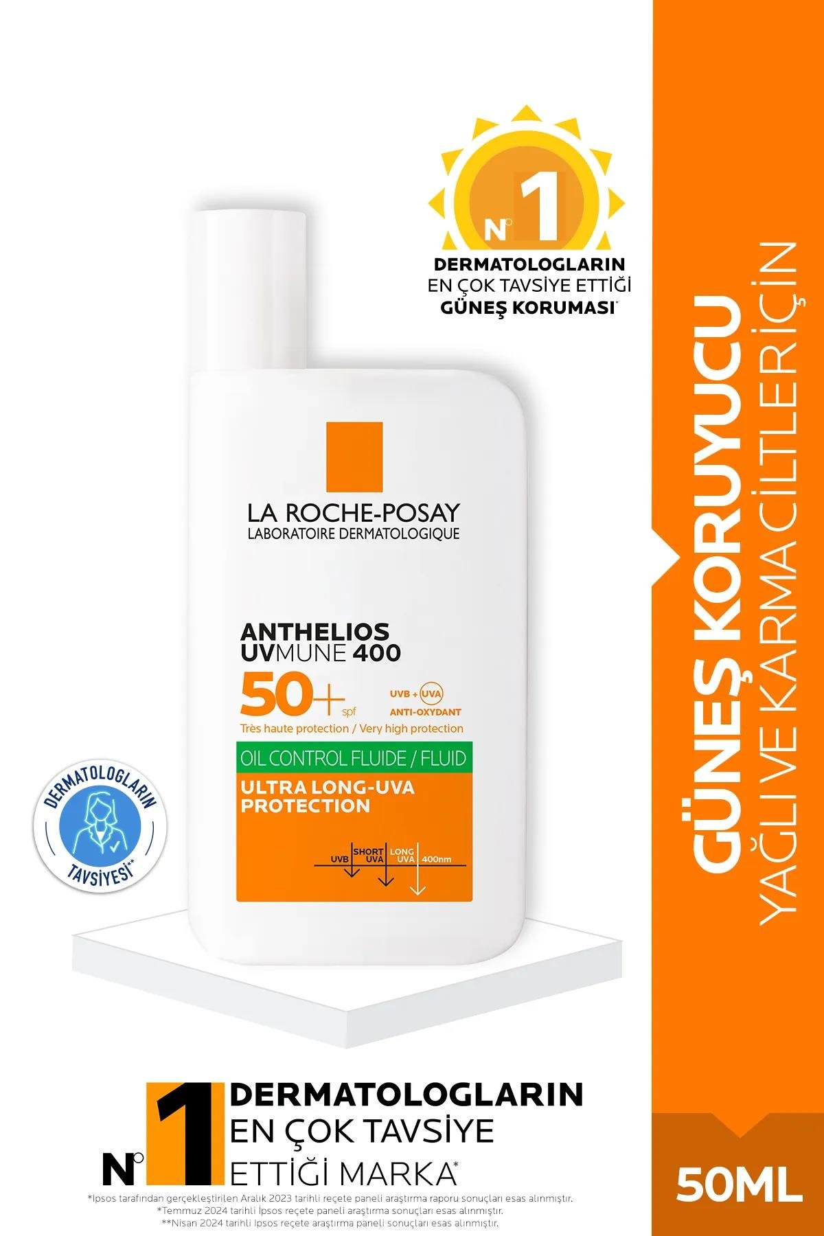 La Roche-Posay Anthelios UVmune 400 Oil Control Fluid 50 Faktör Güneş Kremi 50 ml