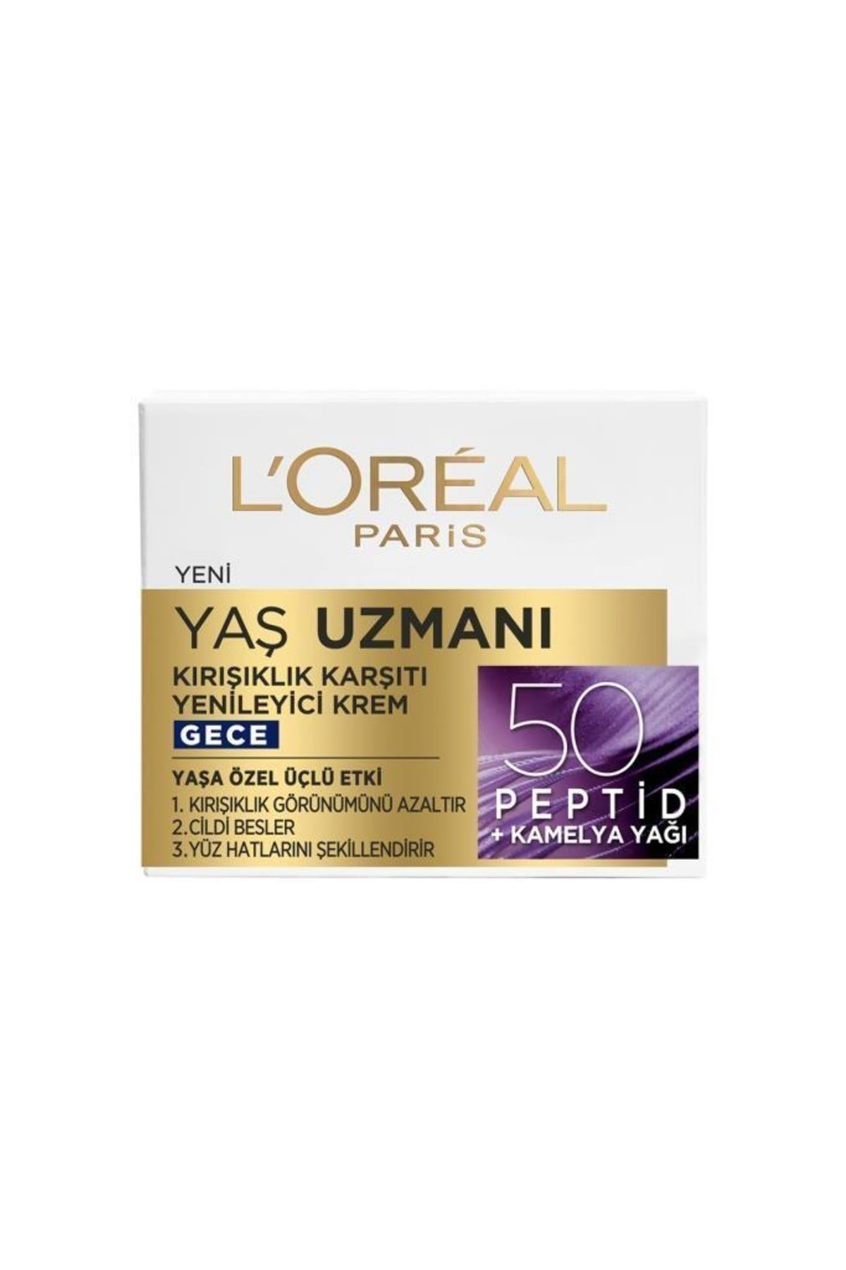 L'oréal Paris Yaş Uzmanı 50+ Kırışıklık Karşıtı Yenileyici Gece Kremi 50ml