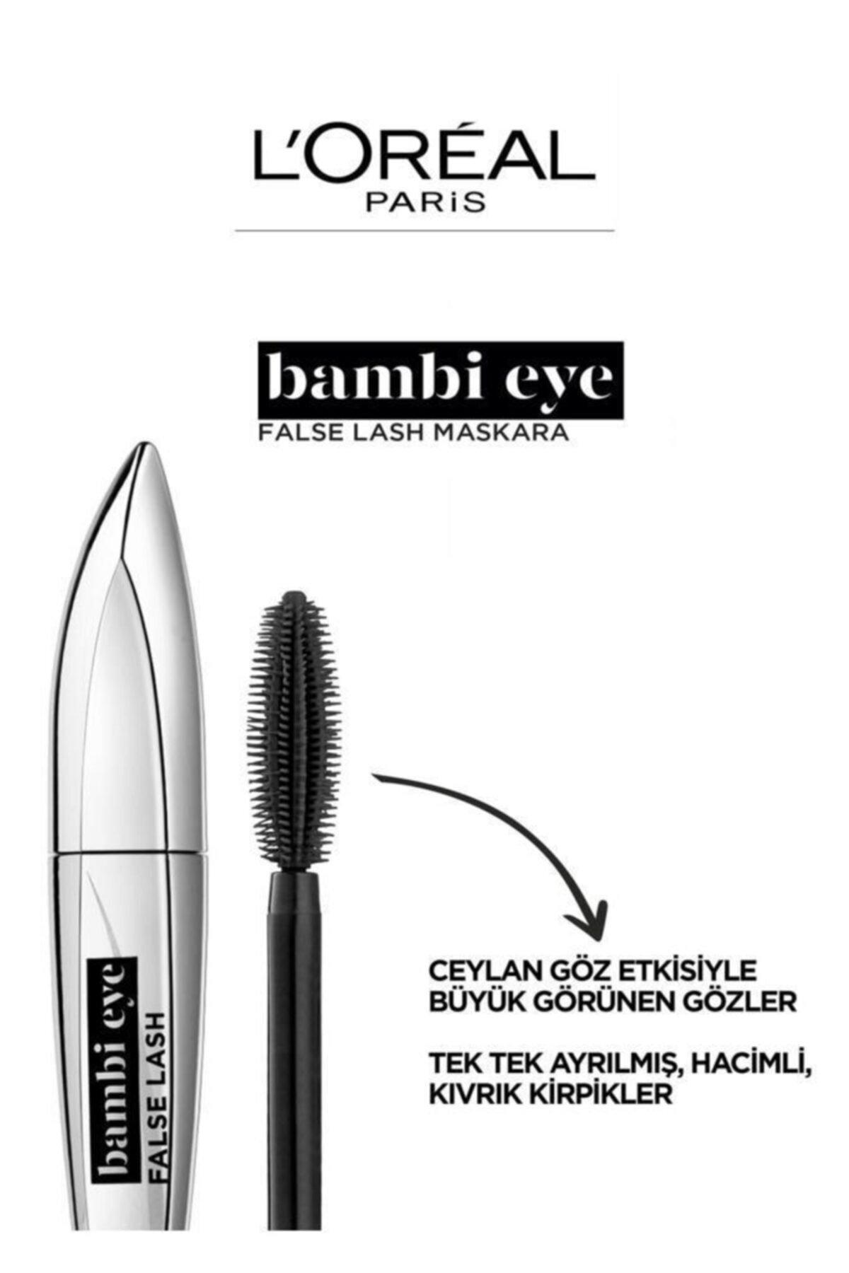 L'Oreal Paris Bambi Eye Ceylan Göz Etkili Siyah Maskara 