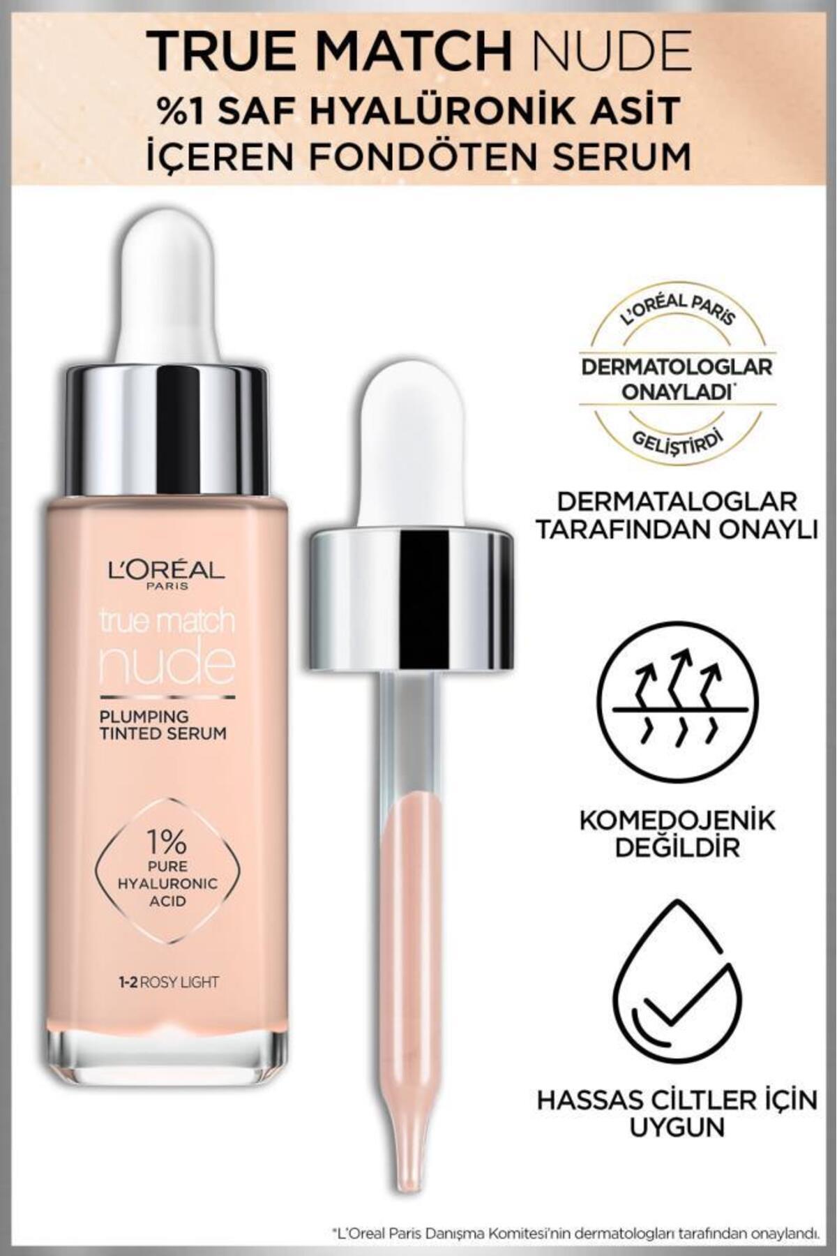 L'Oreal Paris True Match Nude Fondöten Serum 1-2 Rosy Light