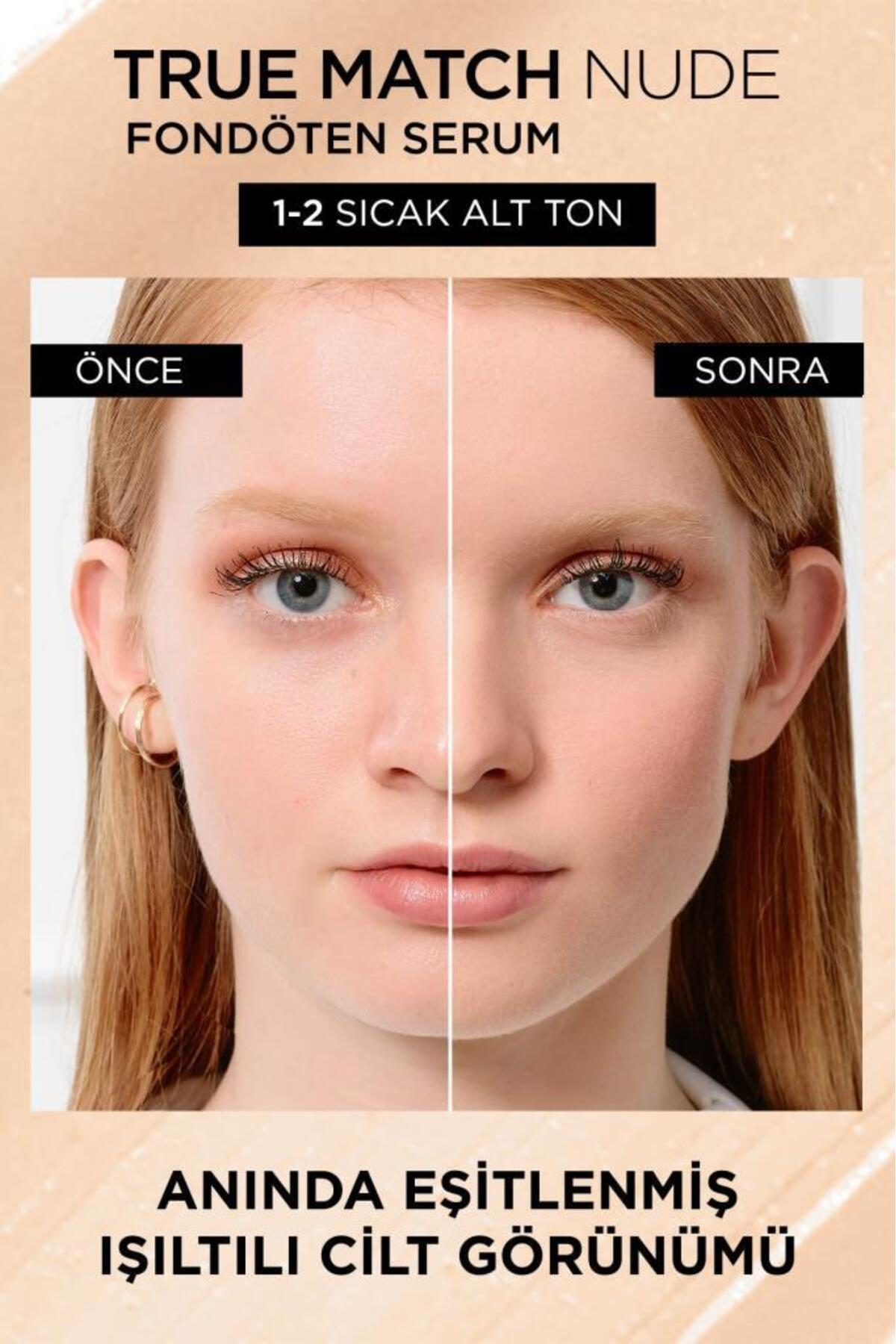 L'Oreal Paris True Match Nude Fondöten Serum 1-2 Rosy Light
