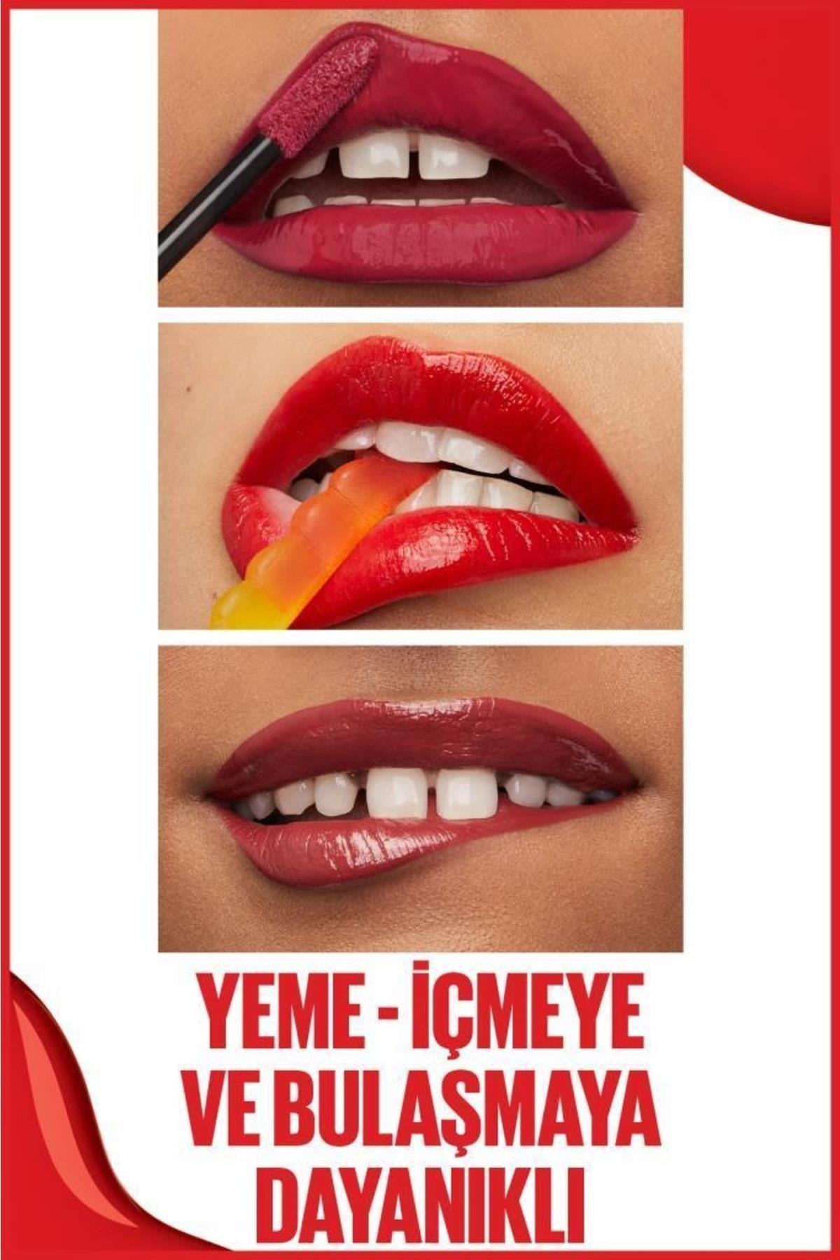 Maybelline New York Super Stay Vinyl Ink Uzun Süre Kalıcı Likit Parlak Ruj