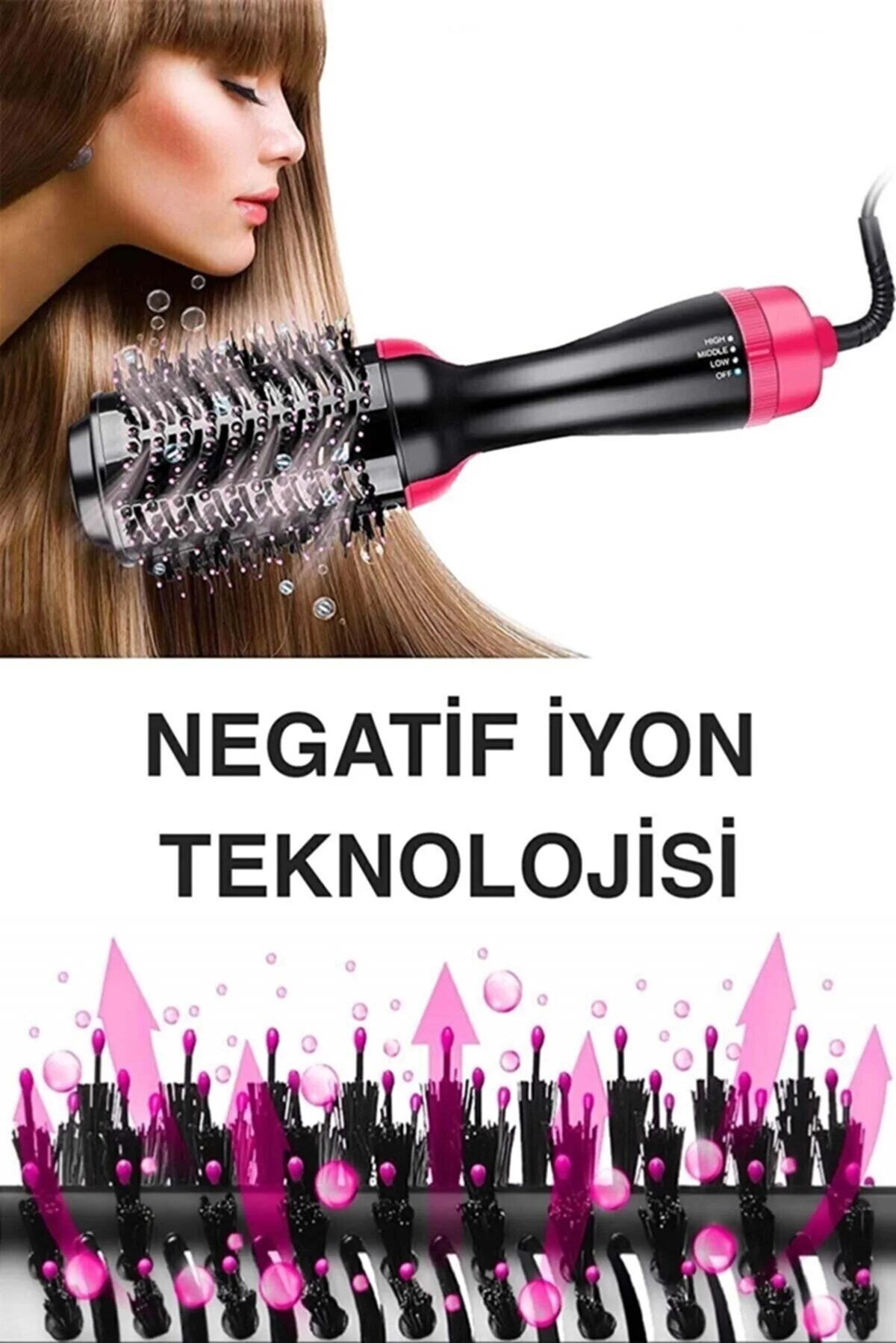 One Step Saç Şekillendirici ve Saç Düzleştirici Fön Tarağı