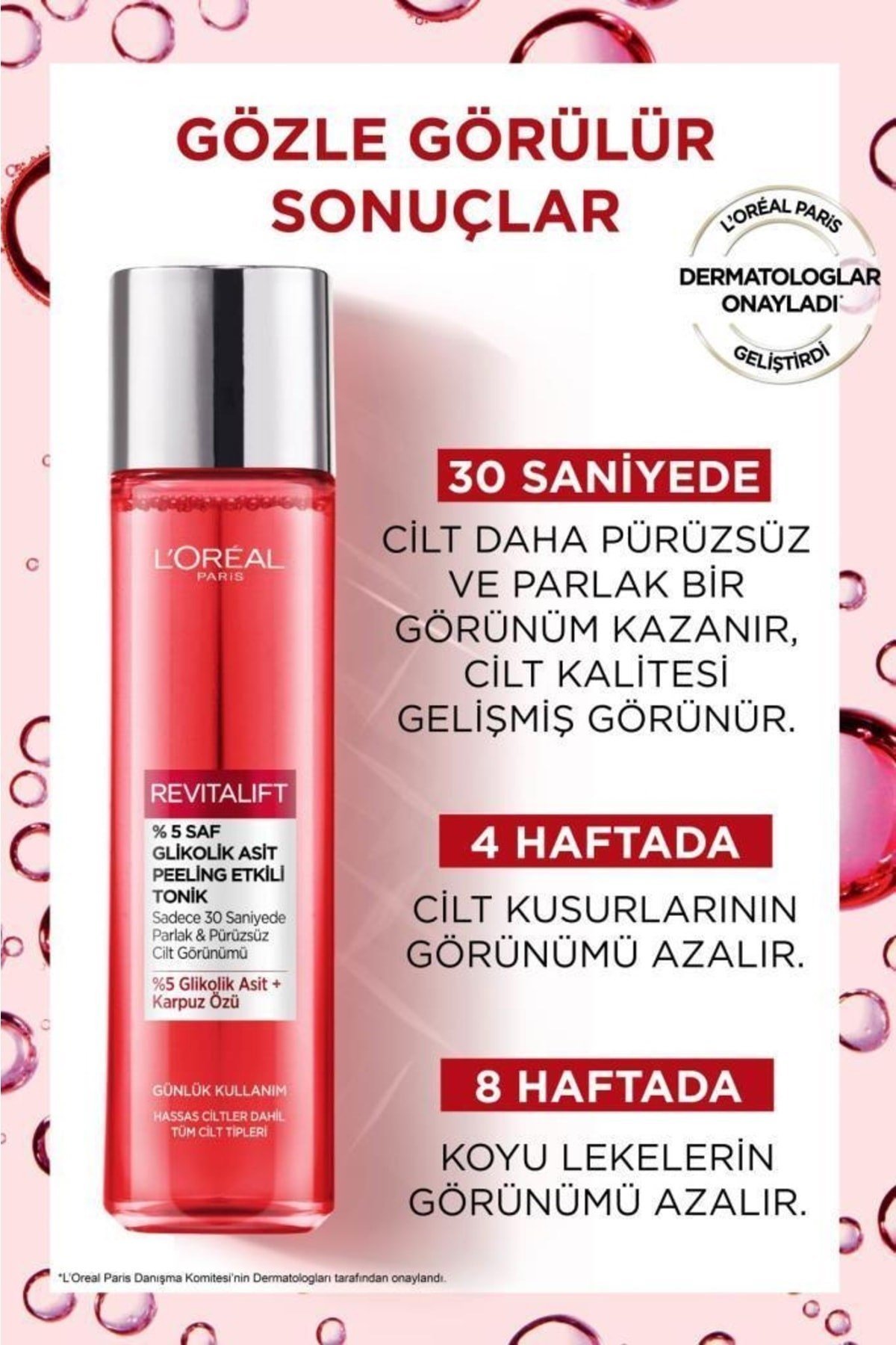 Revitalift %5 Saf Glikolik Asit Peeling Etkili Tonik 180 Ml