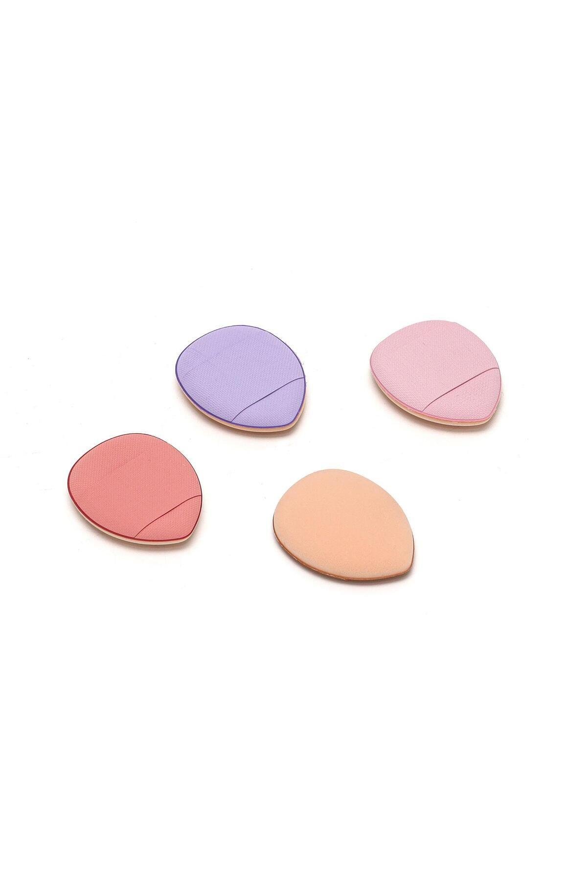 Roseia Rose Cosmetic Parmak Makyaj Süngeri - Mini Puf Kapatıcı Pudra Süngeri 4 Adet