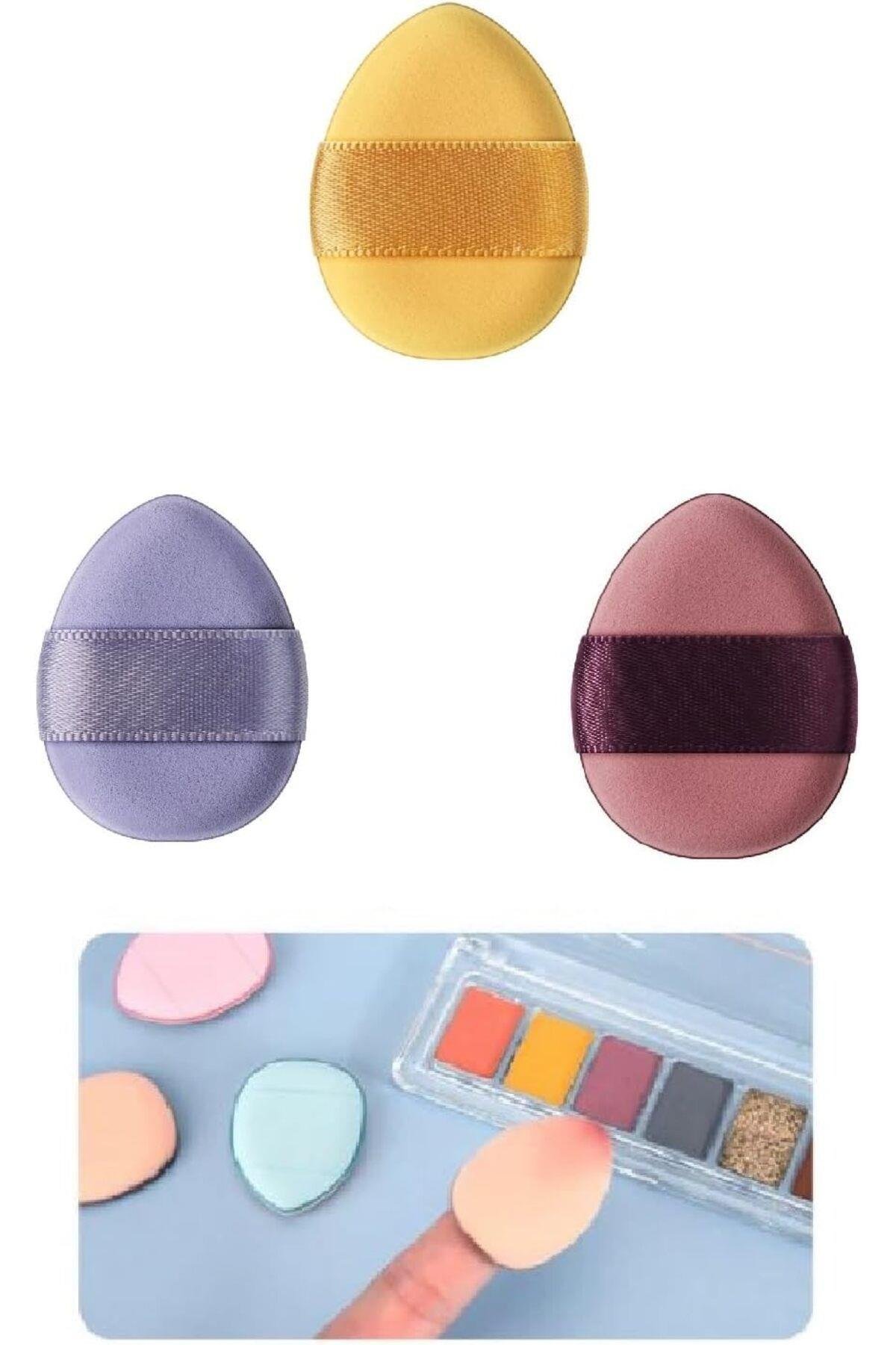 Roseia Rose Cosmetic Parmak Makyaj Süngeri - Mini Puf Kapatıcı Pudra Süngeri 4 Adet