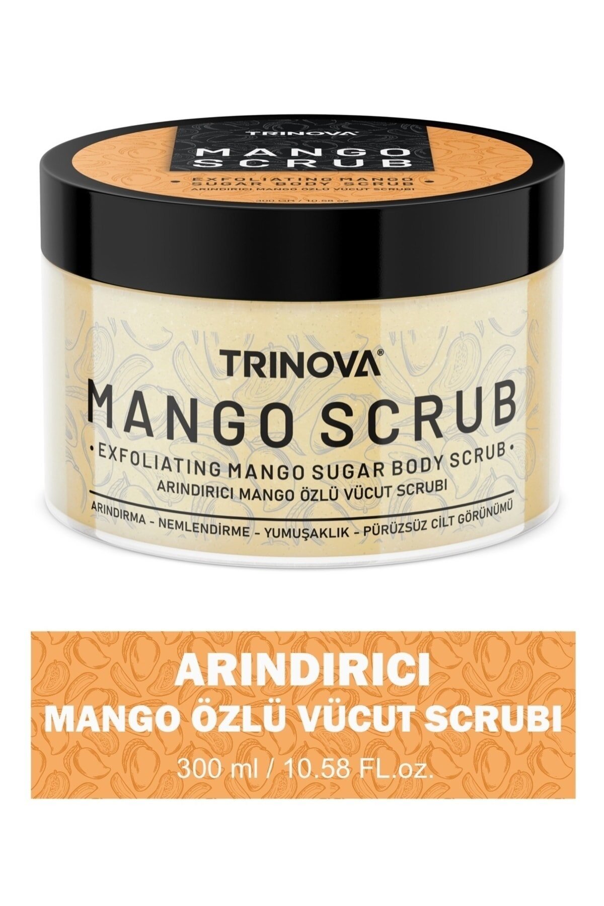 Trinova Vücut El&tırnak Manikür Peeling Mango Body Scrub 300gr