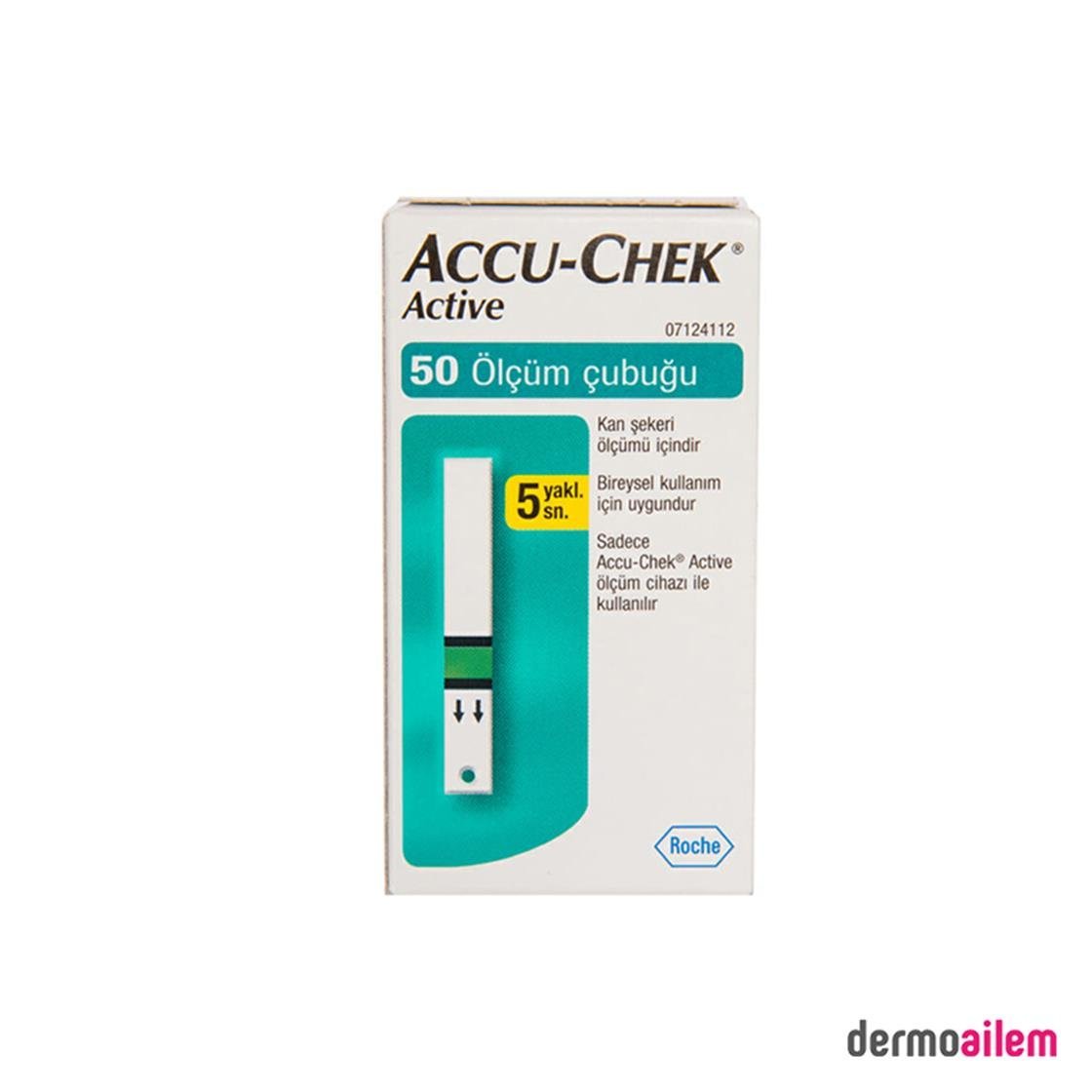 Test KitleriRocheAccu-Chek Active Strip Şeker Ölçüm Test Şeridi 50'li